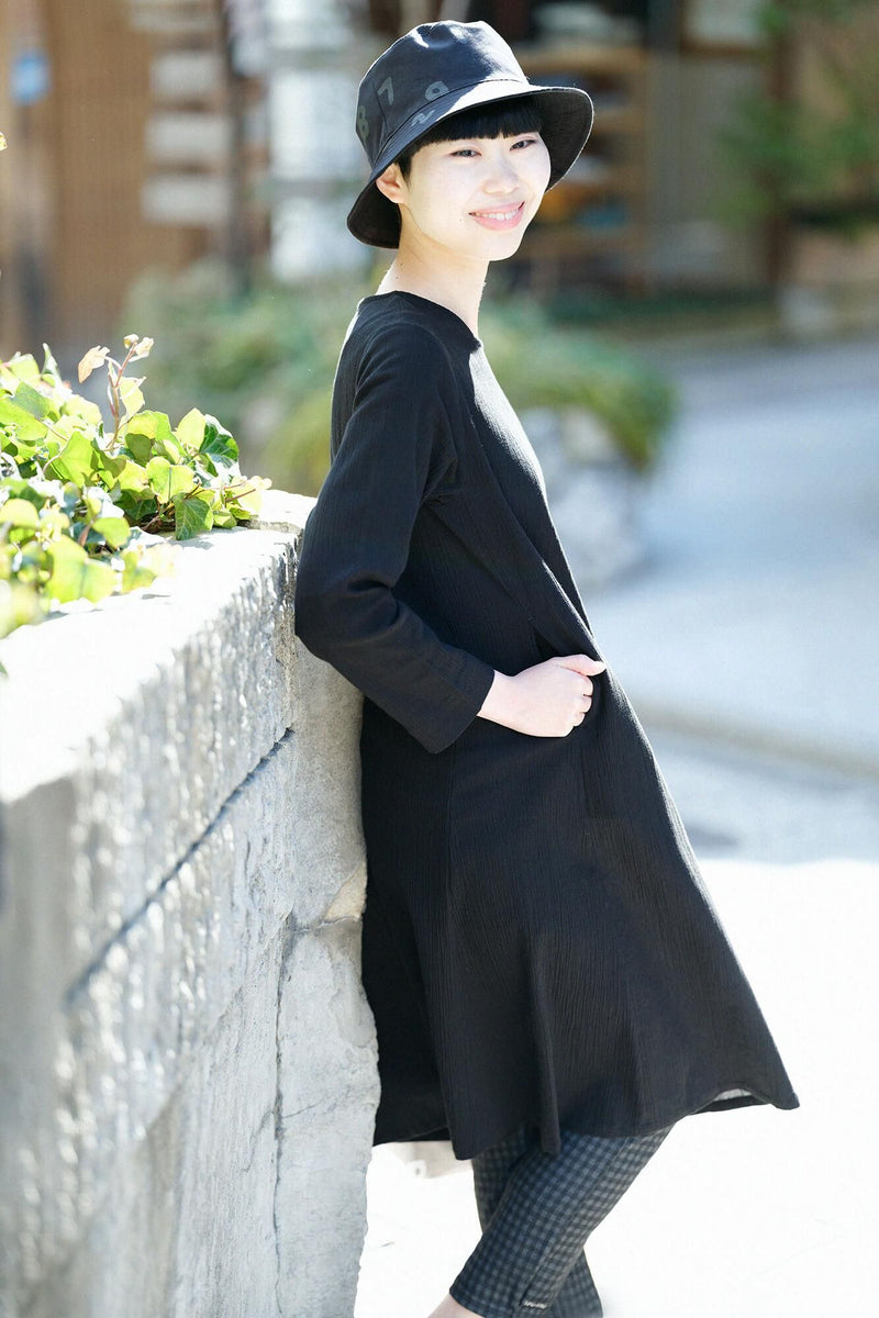 타카시마치지미 긴소매 원피스