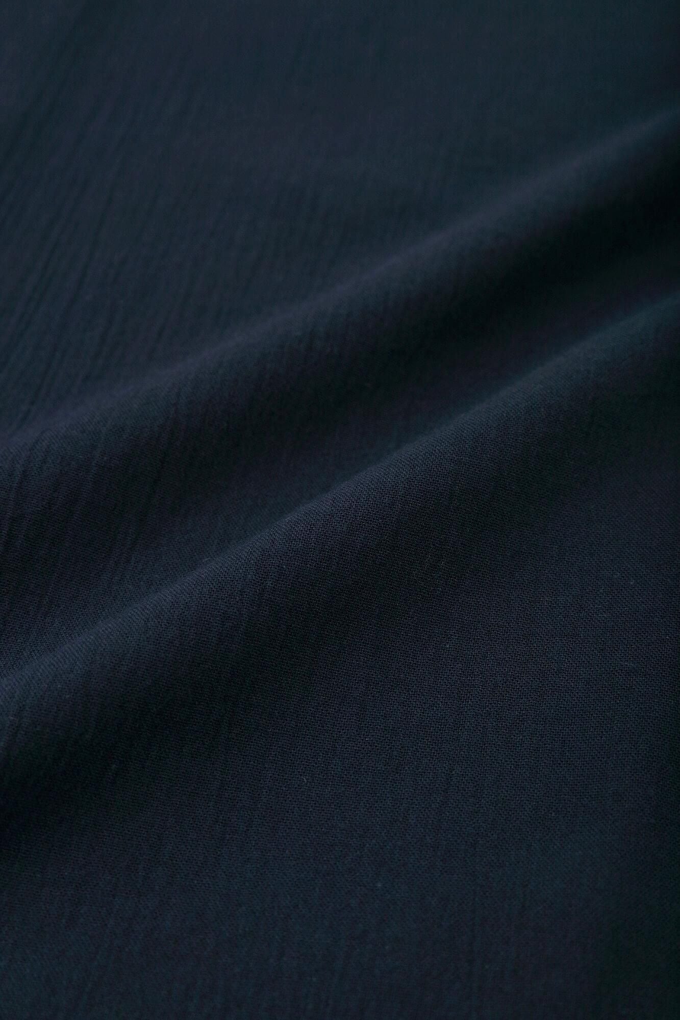 Chizimi Cotton 20/20 Elbow Length Sleeve Tunic / Dark Blue