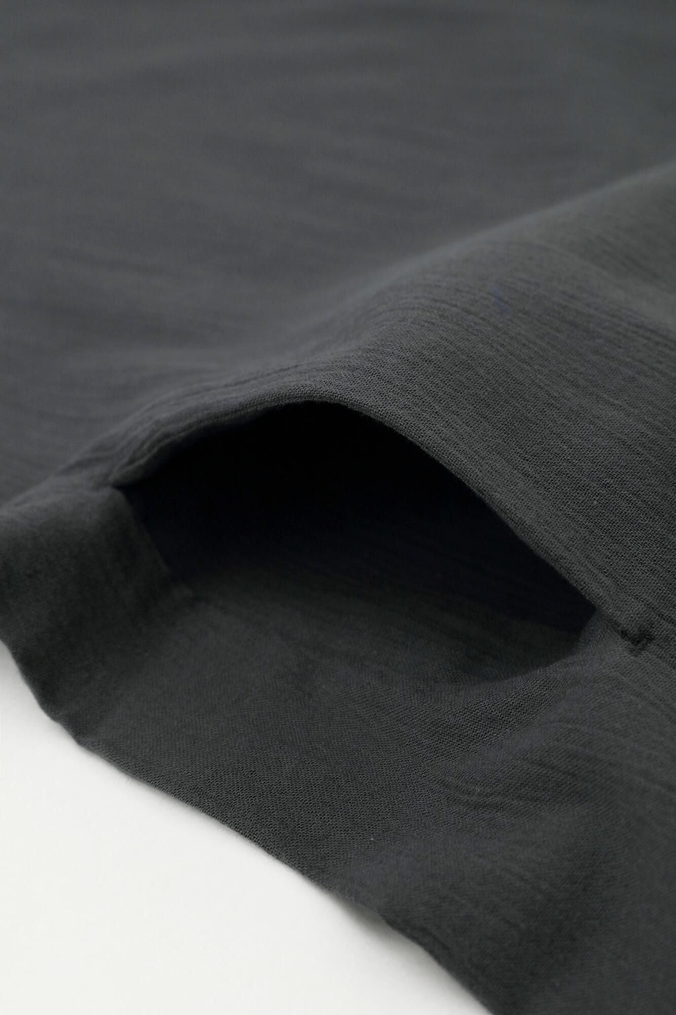 Chizimi Cotton 20/20 Elbow Length Sleeve Tunic / Dark Lead Color