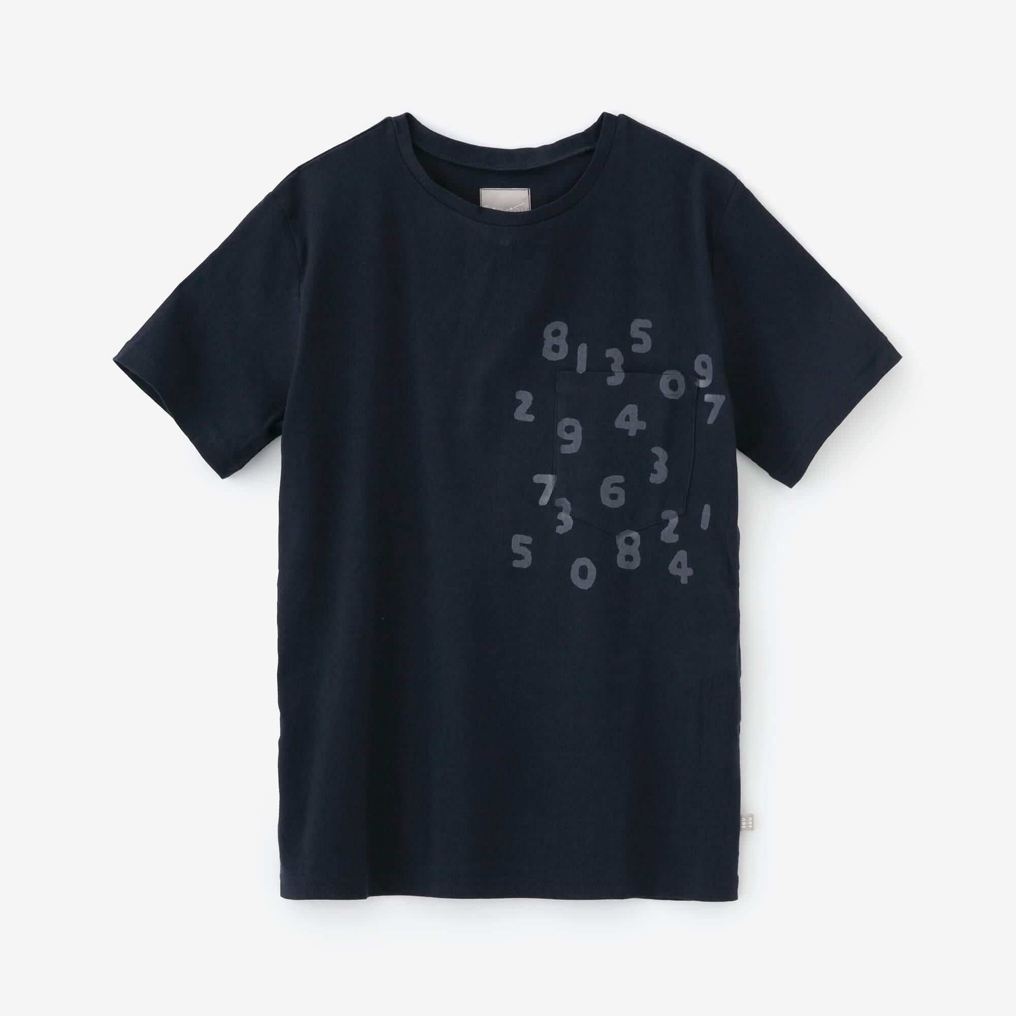 高島縮 40/40 半袖ポケットTシャツ／濡羽色（ぬればいろ）×SO-SU-U昆