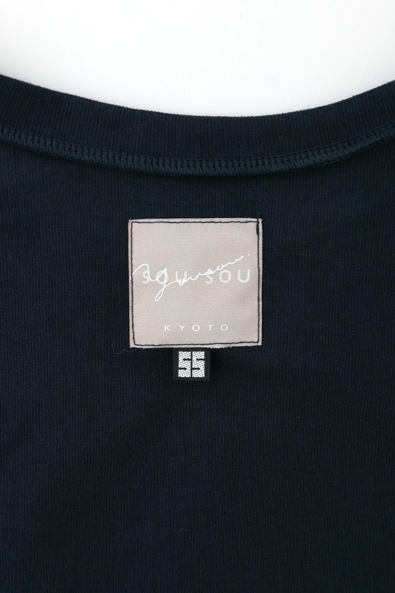 高島縮 40/40 半袖ポケットTシャツ／留紺（とめこん）×SO-SU-U昆