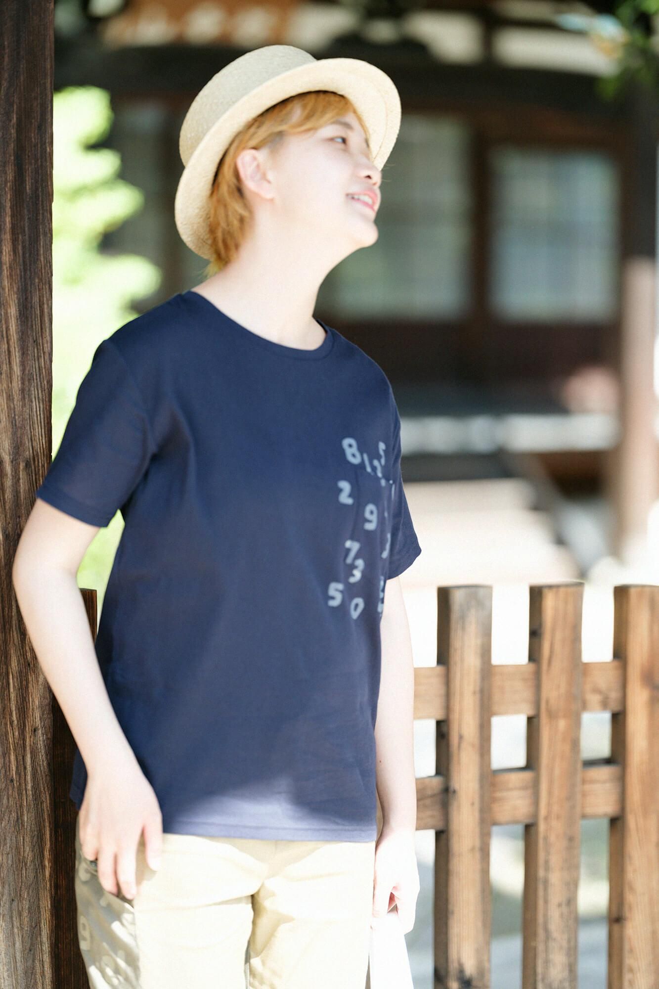 高島縮 40/40 半袖ポケットTシャツ／留紺（とめこん）×SO-SU-U昆