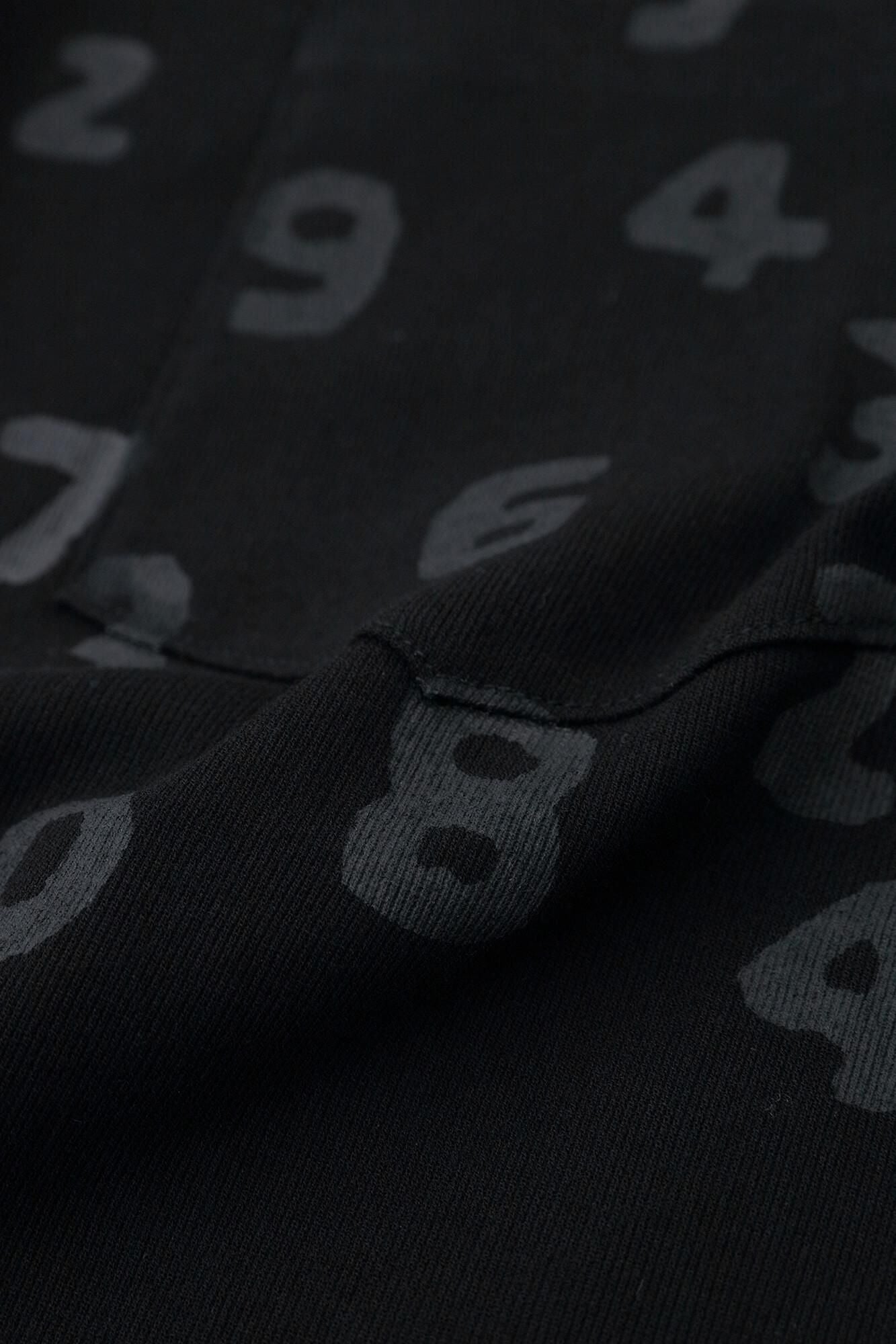 高島縮棉 40/40短袖口袋T-shirt /黑色× SO-SU-U十數 昆