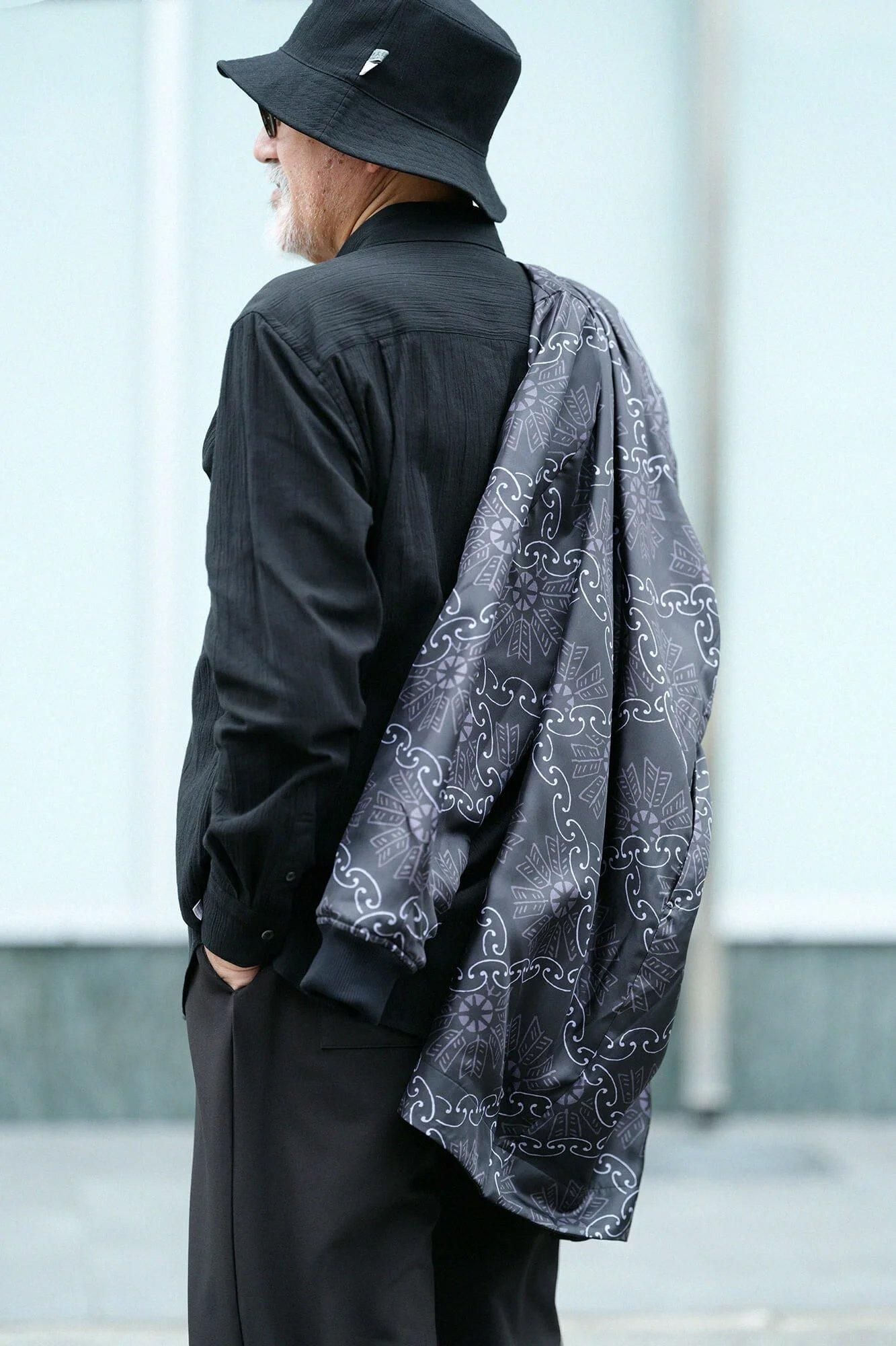 sousou　ソウソウ　富士　濡羽色x怒涛　高島縮 net限定】高島縮 20/20 富士（ふじ） 2.0／濡羽色（ぬればいろ）