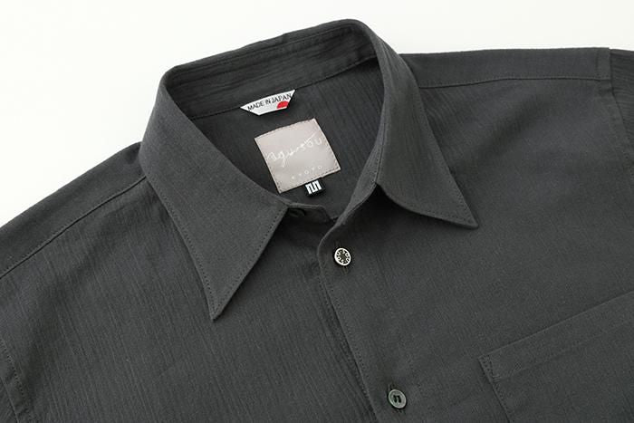 高島縮棉 20/20 短袖襯衫／深鉛色