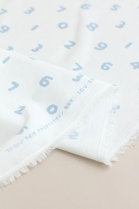 按重量出售的纺织品（高岛Chijimi Sakao Orimono）/ SO-SU-U Tsukumo x Asahanada <50cm>