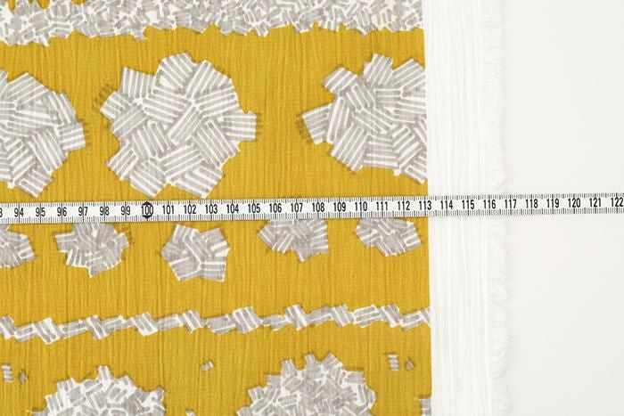 Textile(Chizimi cotton Sakao Orimono）／White Clover(Shirotsumeminds old time with)＜50cm＞