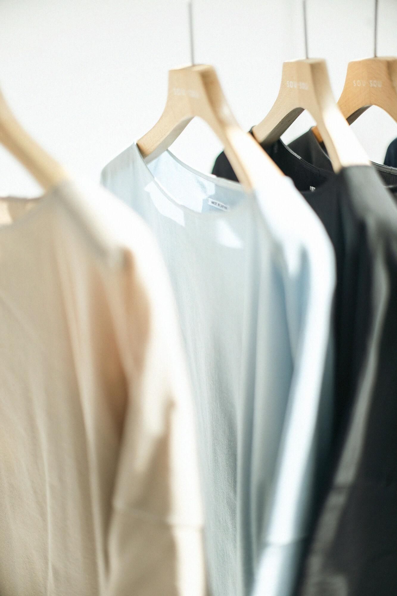 高島縮棉 40/40 寬袖船領 長版上衣／米色