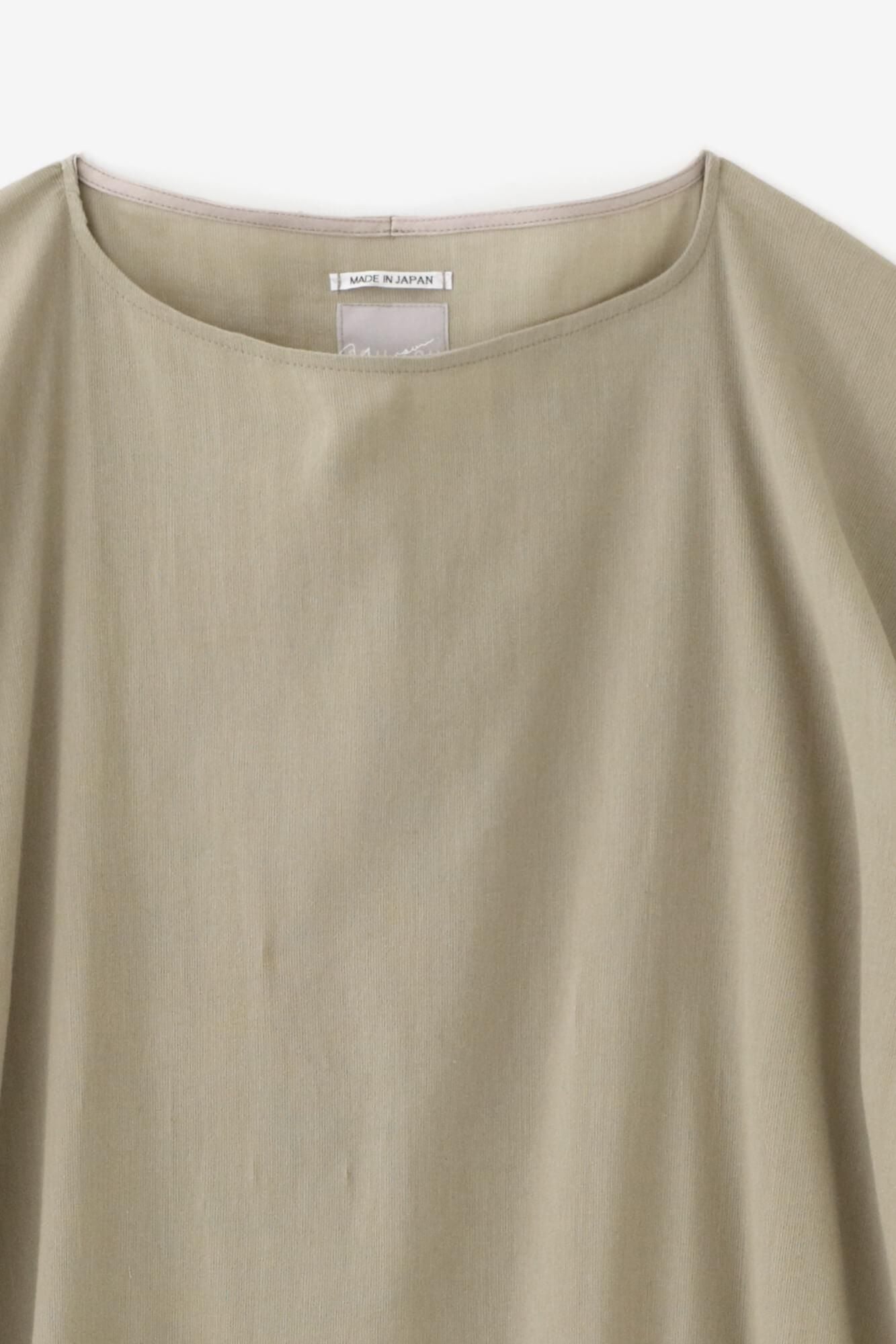 타카시마치지미 40/40 히라소데 보트넥 원피스／베이지(Shirotsurubami)