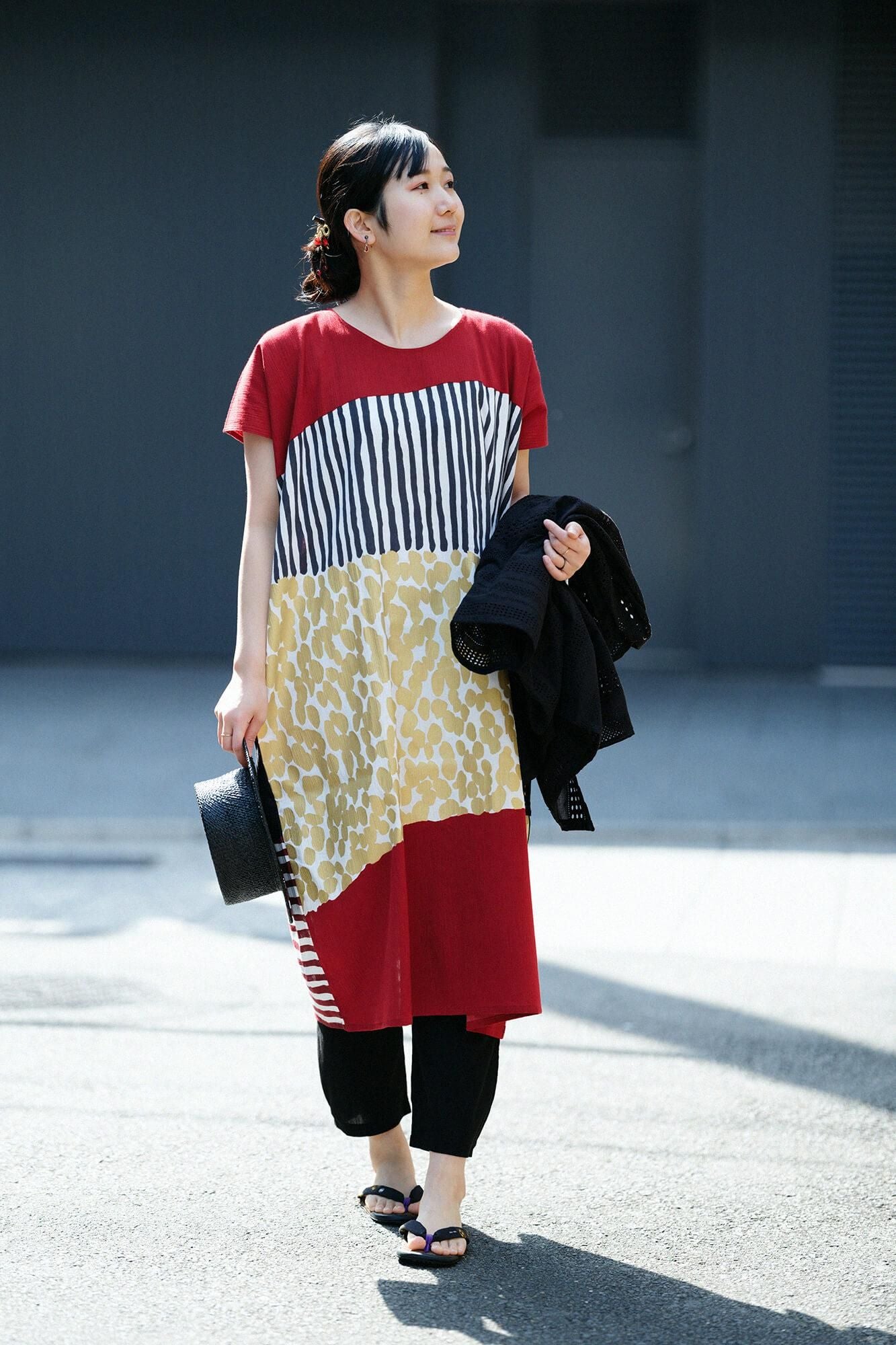 草履涼鞋 染竹／草紋