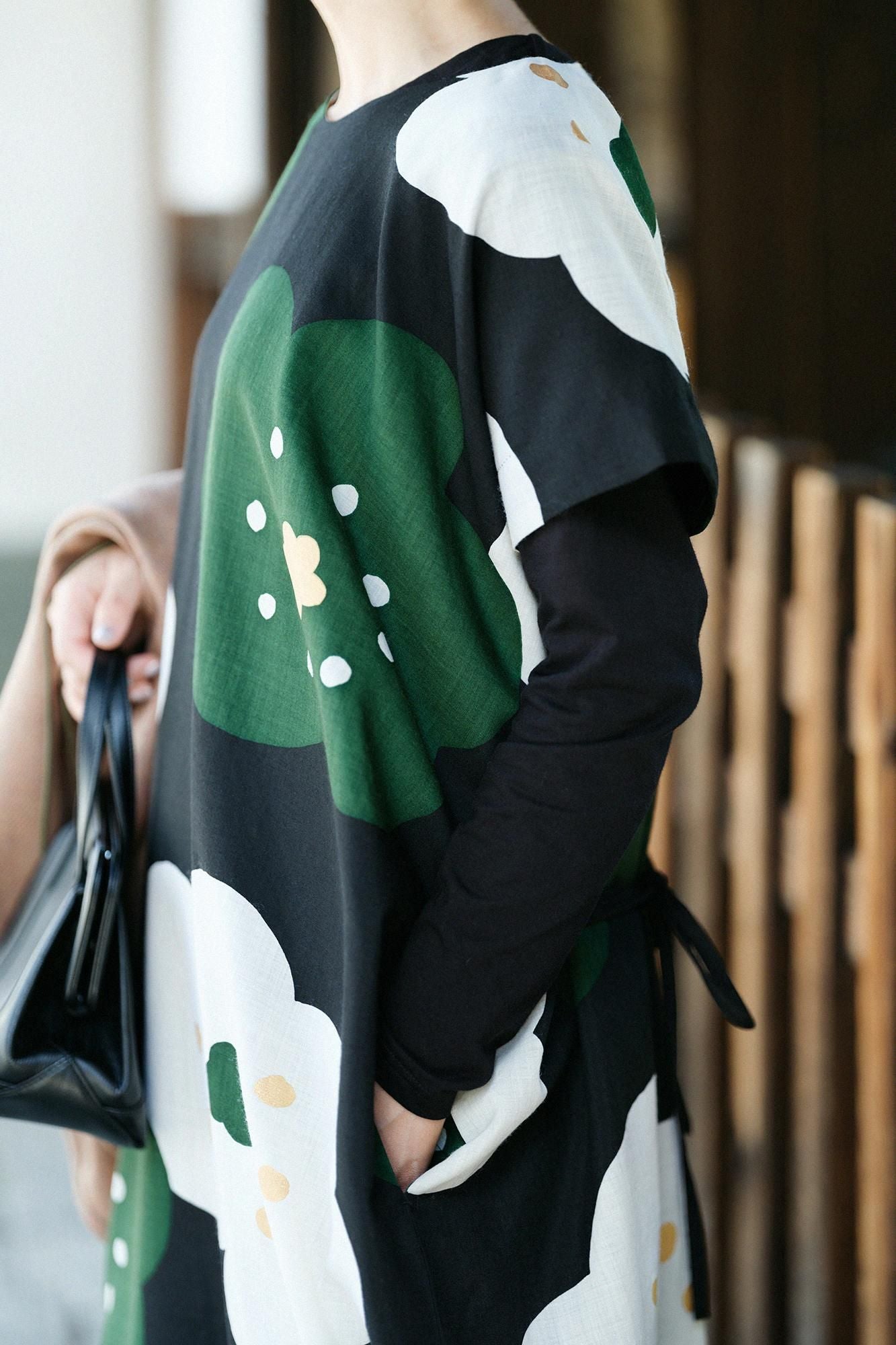 【net limited】Muslin Wool Rectangular Dress / Smile