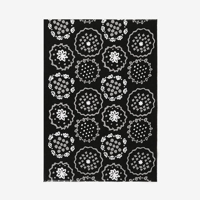 ISE Cotton Textile Tenugui (Hime longueur) / broderie de fleurs (Hanishu)