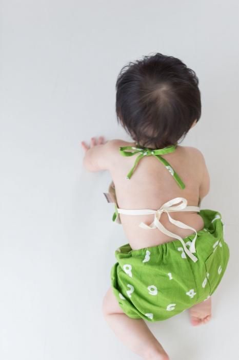 ●伊勢木棉 肚兜套裝／SO-SU-U十數 草綠色