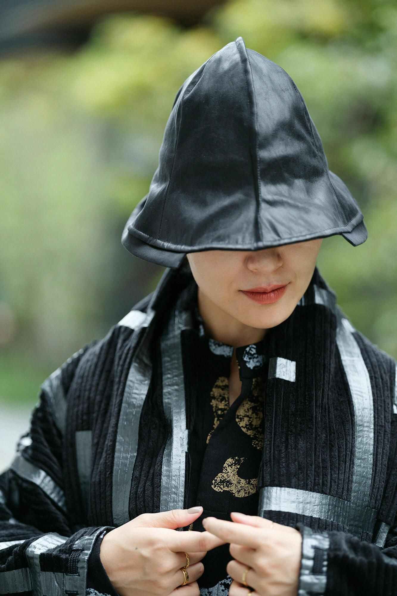 【net Limited】Corduroy Rectangular Sleeve Coat with Lining / Fence Black