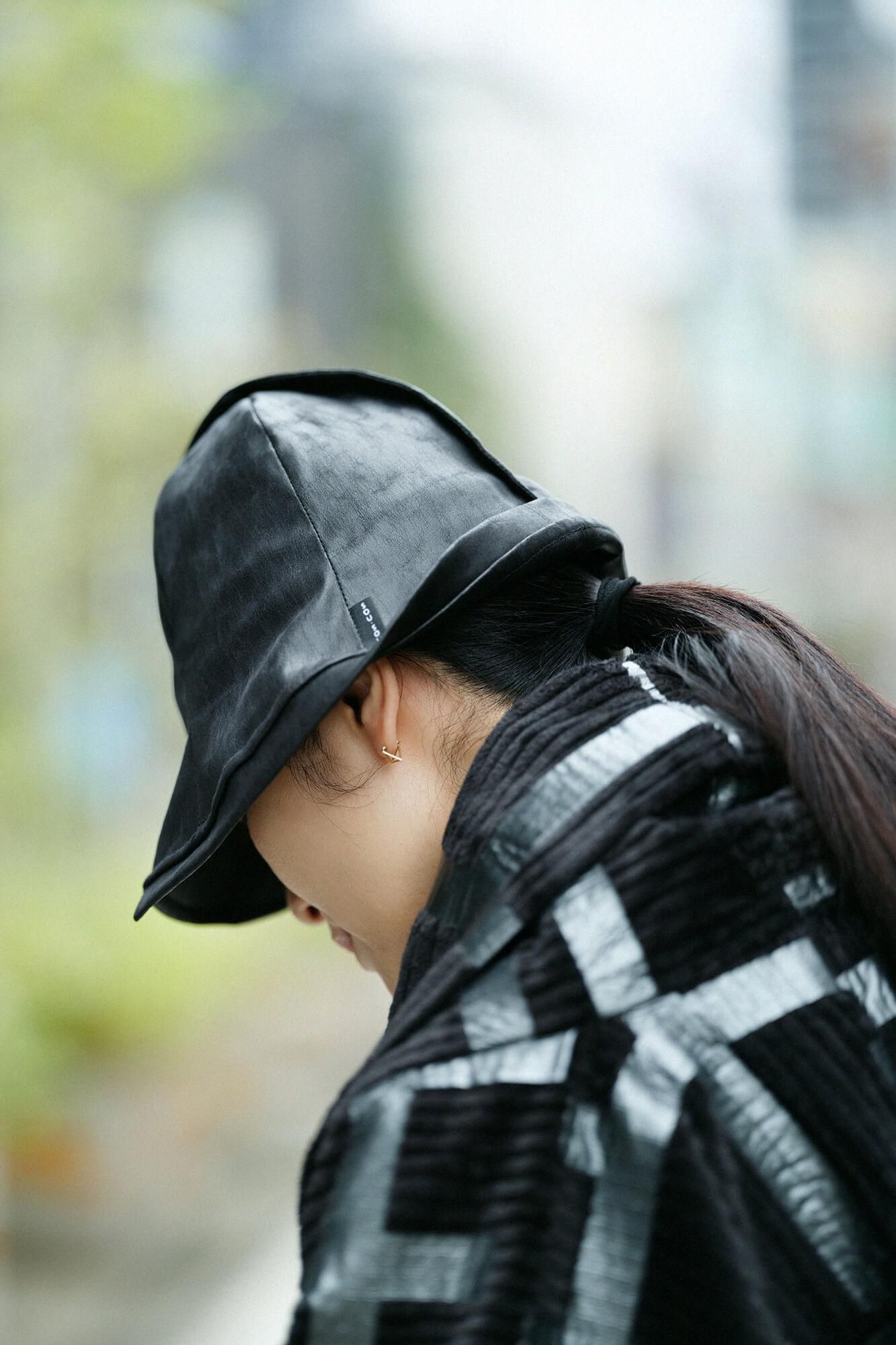 【net Limited】Corduroy Rectangular Sleeve Coat with Lining / Fence Black