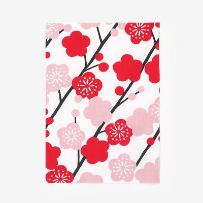 Isemomen Cotton Textile Handkerchief（Short）/ Plum Grove Scenery of Spring