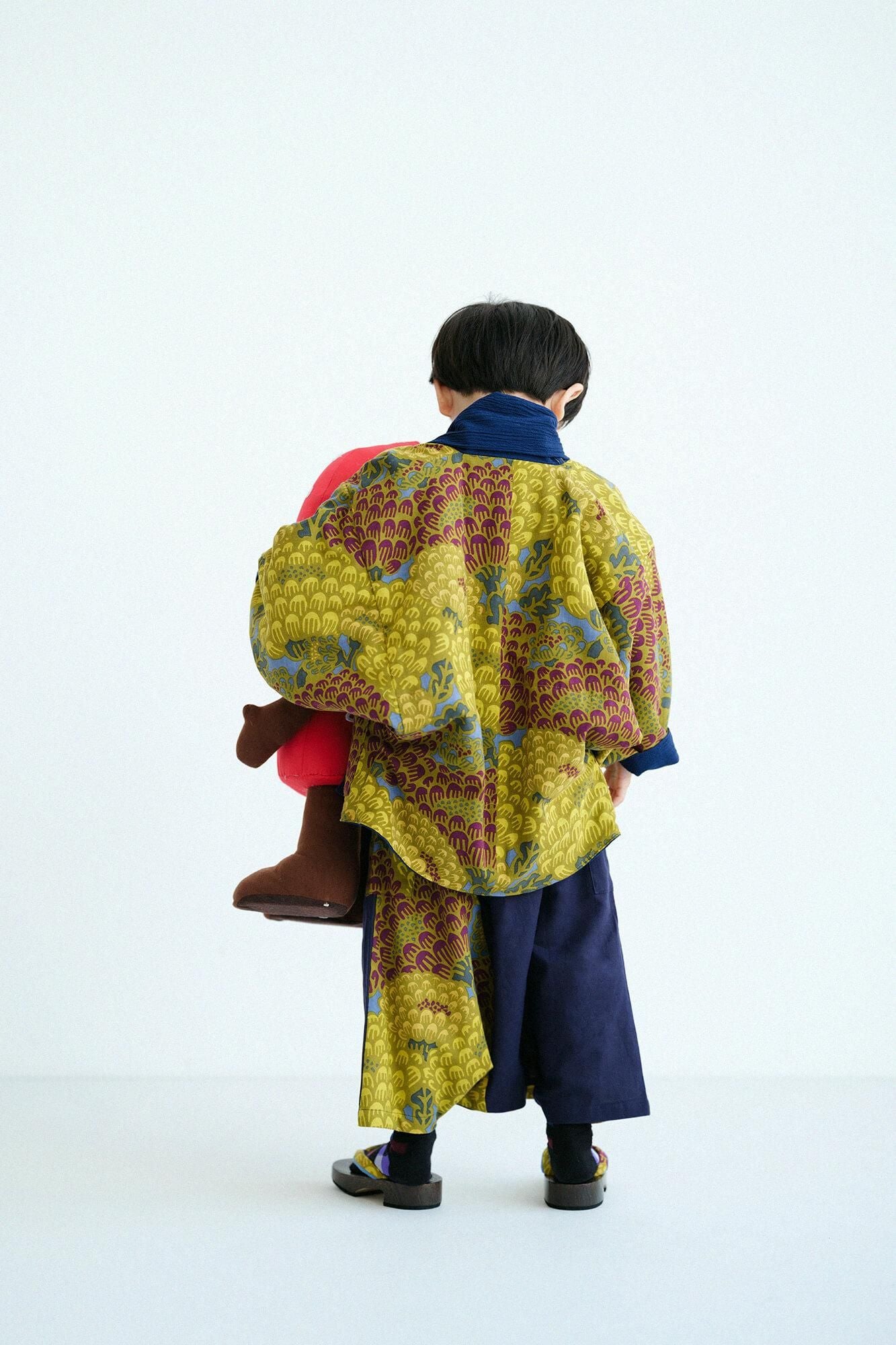 ●伊勢木棉 富士飛鼠褲／軍藍色×絢爛 光華