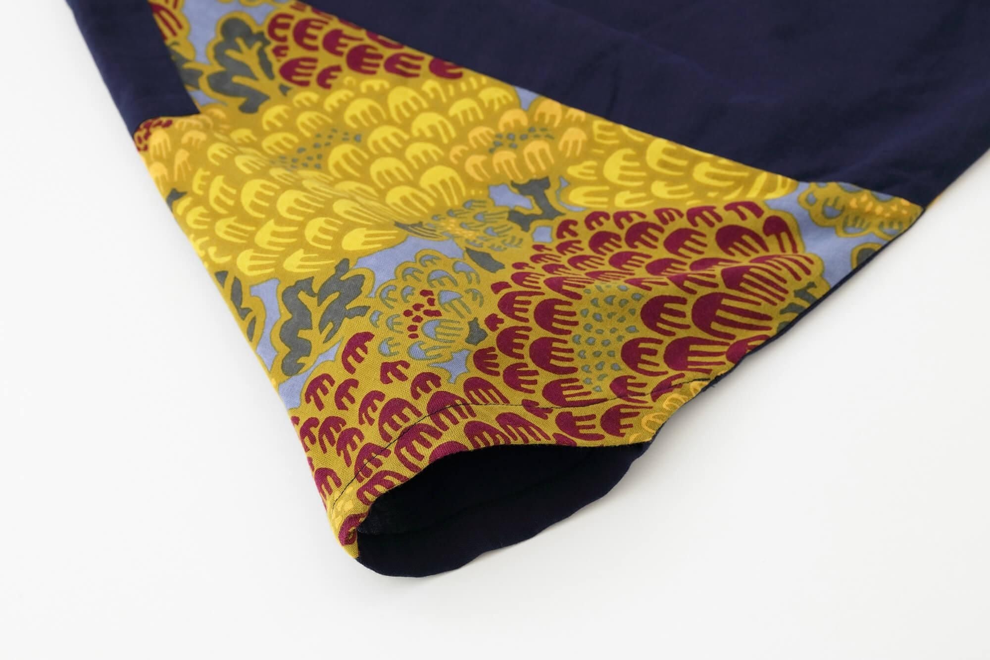 ●伊勢木棉 富士飛鼠褲／軍藍色×絢爛 光華