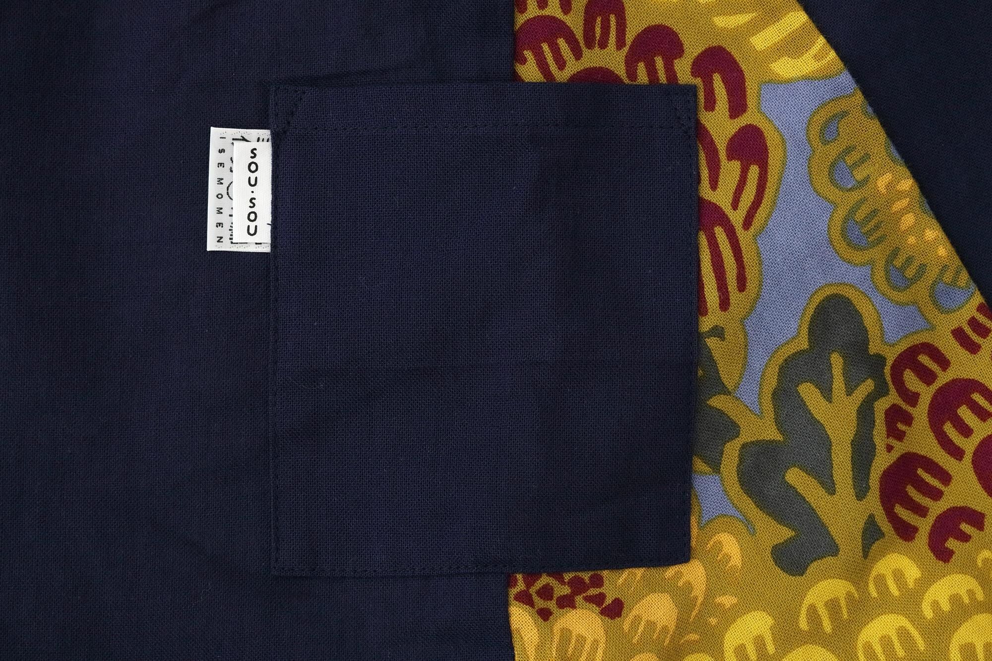 ●伊勢木棉 富士飛鼠褲／軍藍色×絢爛 光華