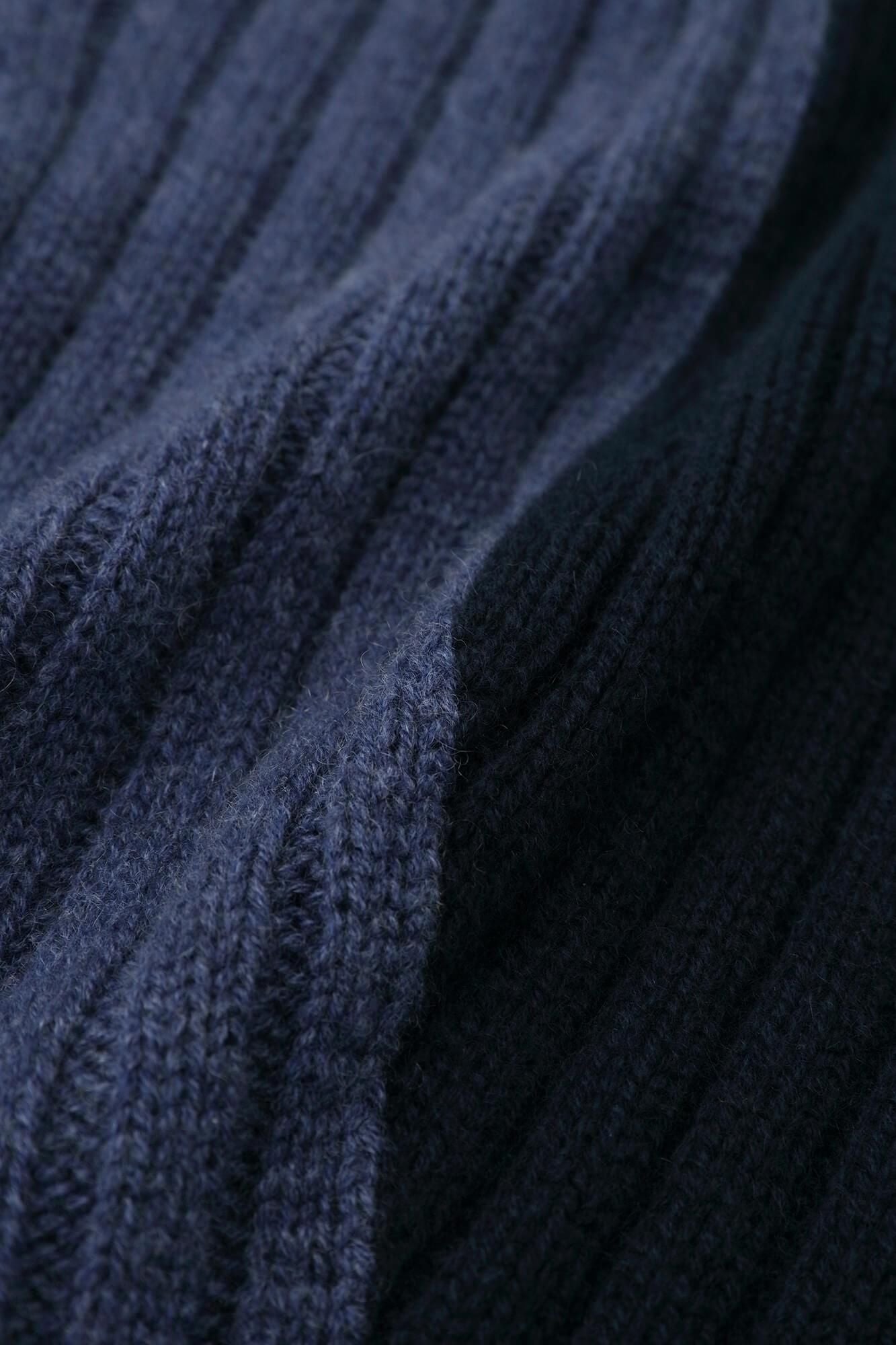 SOU・SOU×ALPHA 羊絨 枯山水圍巾／藍色×暗藍色