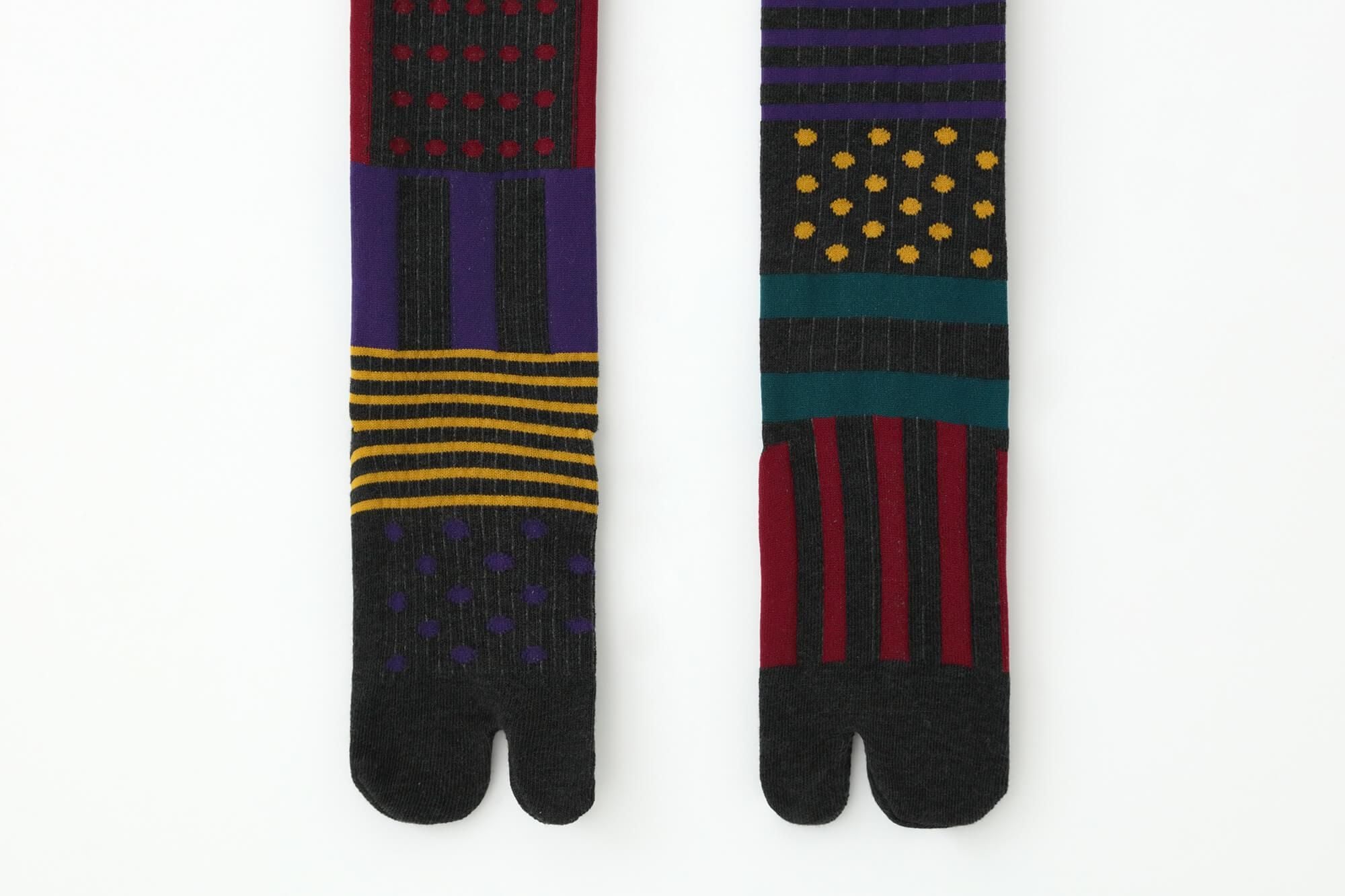 分趾褲襪／重疊 深灰色