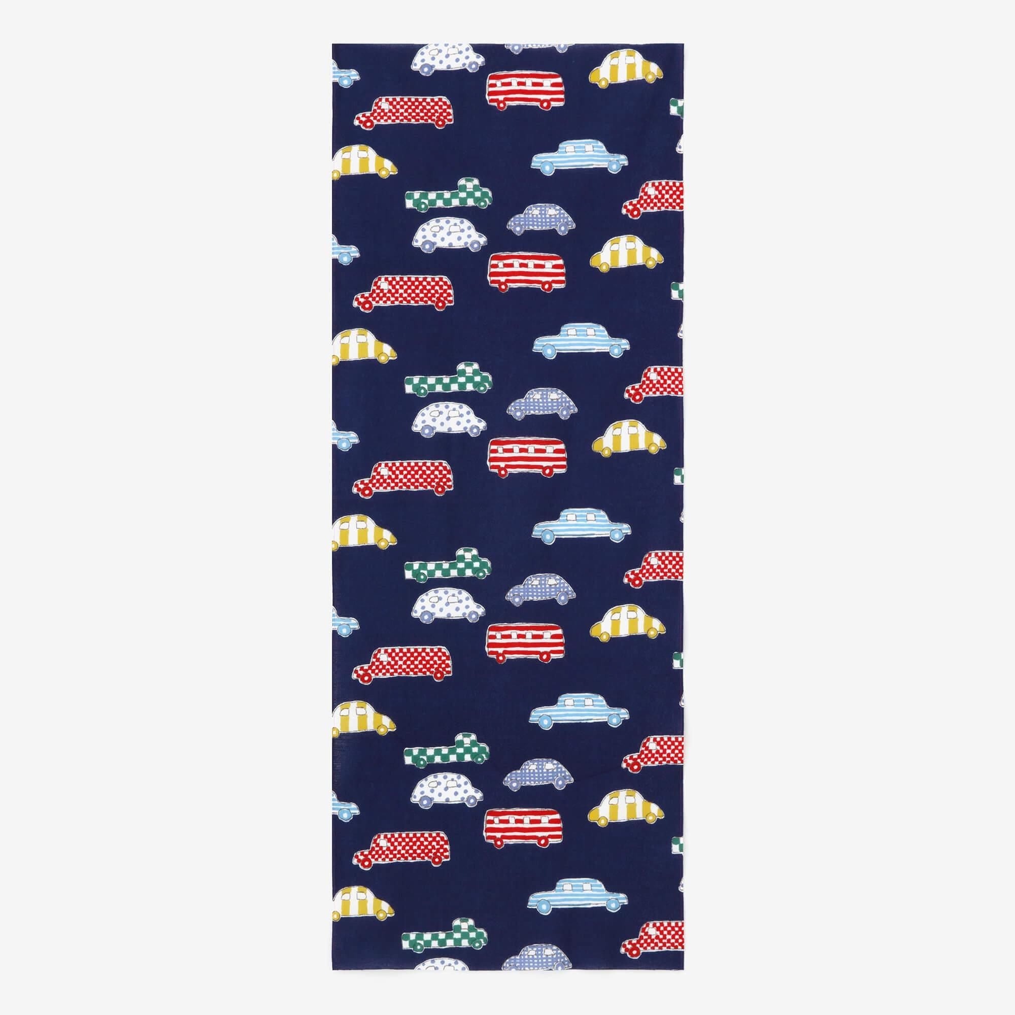 ISE Cotton Textile Tenugui / Jidosha Blue foncé (Noukon)