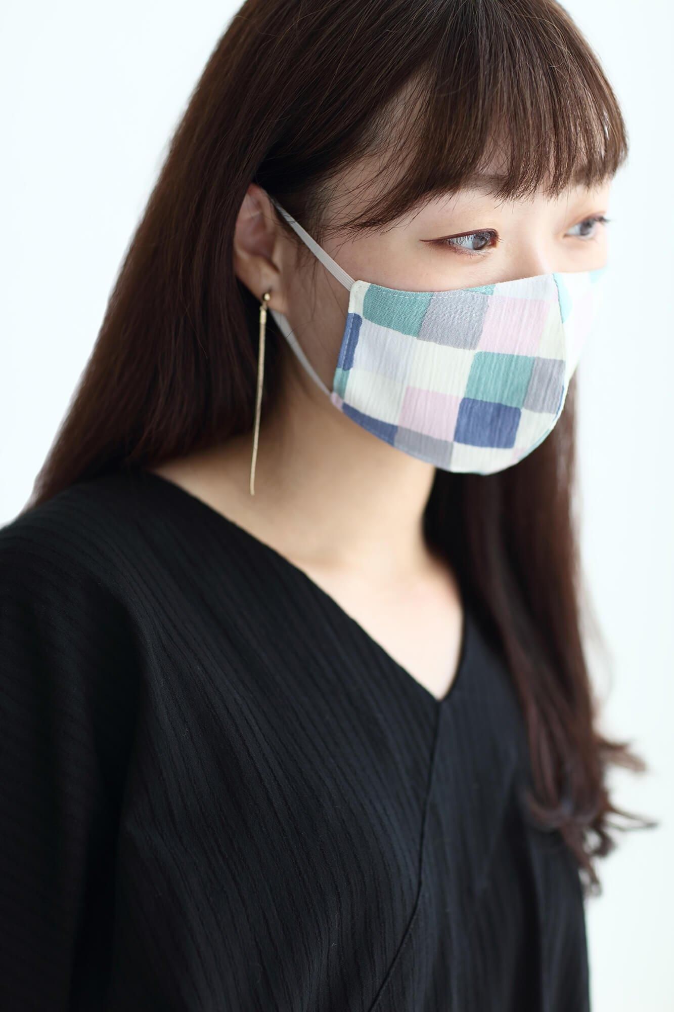 ◎【30%OFF】高島縮 テキスタイルマスク／日々（ひび）