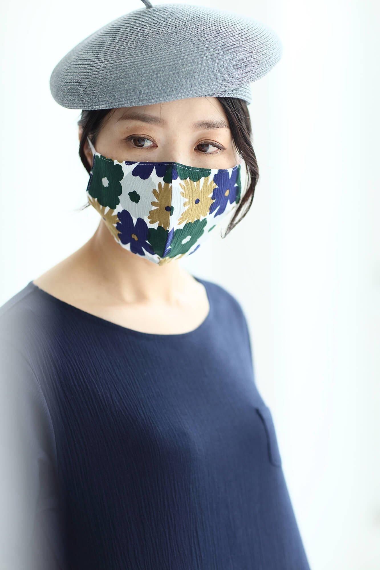 ◎【30%OFF】高島縮棉 圖案紋樣布口罩／落落大方 繽紛