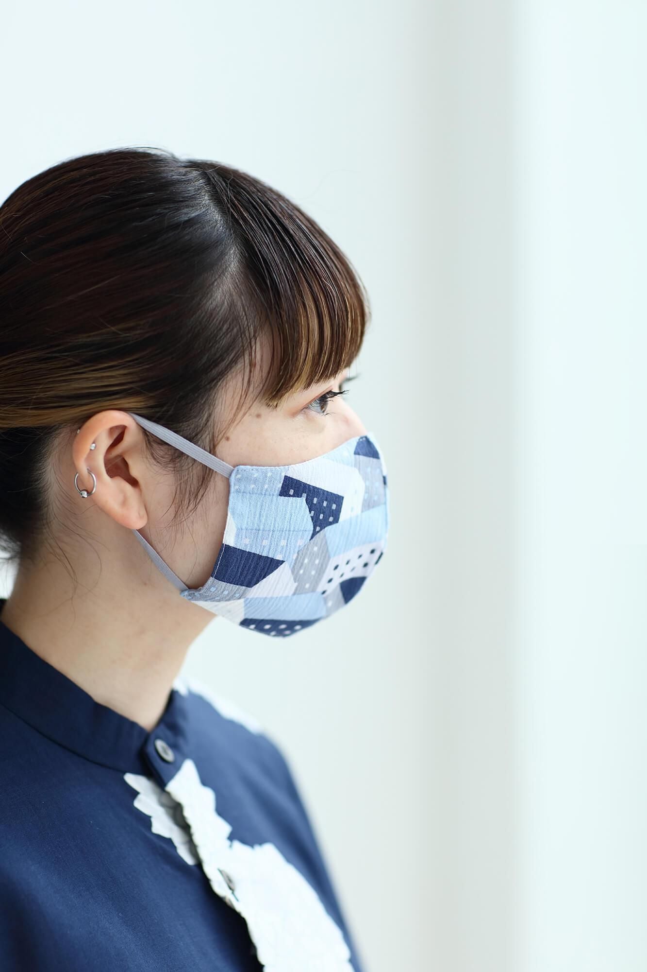 ◎【30%OFF】高島縮棉圖案紋樣布口罩／北之國