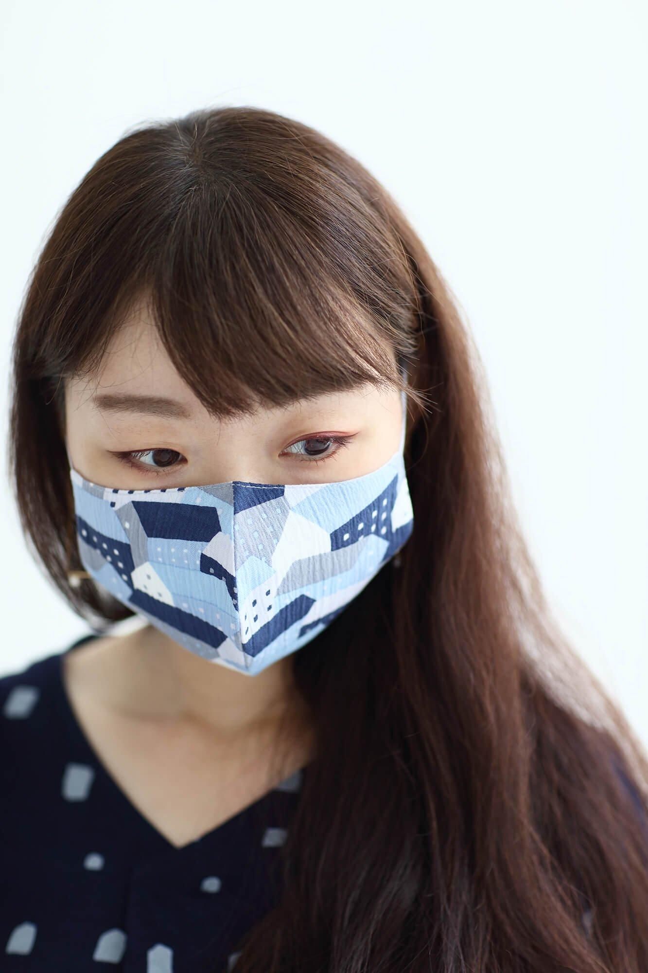30%OFF】高島縮 テキスタイルマスク／北の国