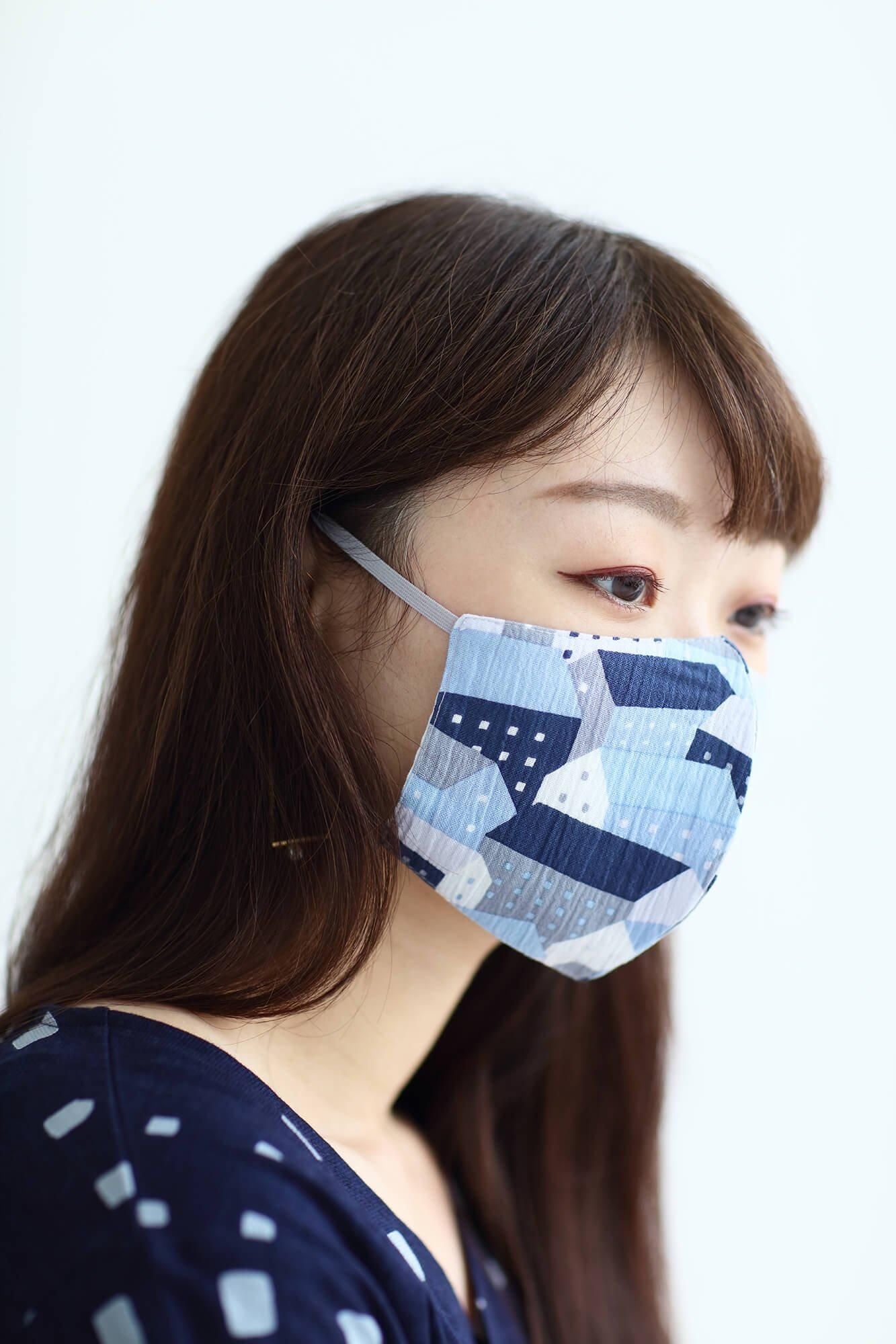 ◎【30%OFF】高島縮棉圖案紋樣布口罩／北之國