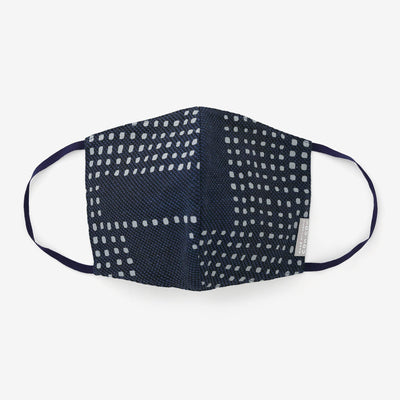 ◎ [30% OFF] 棉麻 x 高岛 Chijimi 纺织面膜/暗影深蓝色（Kage 姜黄）x 纯色鼠标