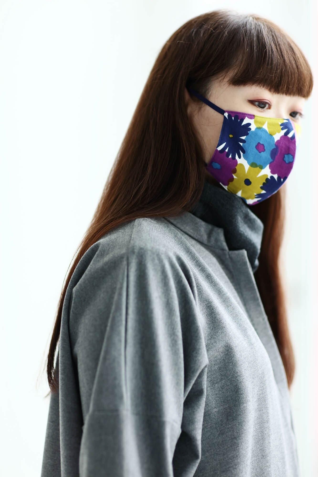 ◎【 30% 할인 off타카시마 히라오리×타카시마치지미 텍스타일마스크/오오라카토리도리 시라 하