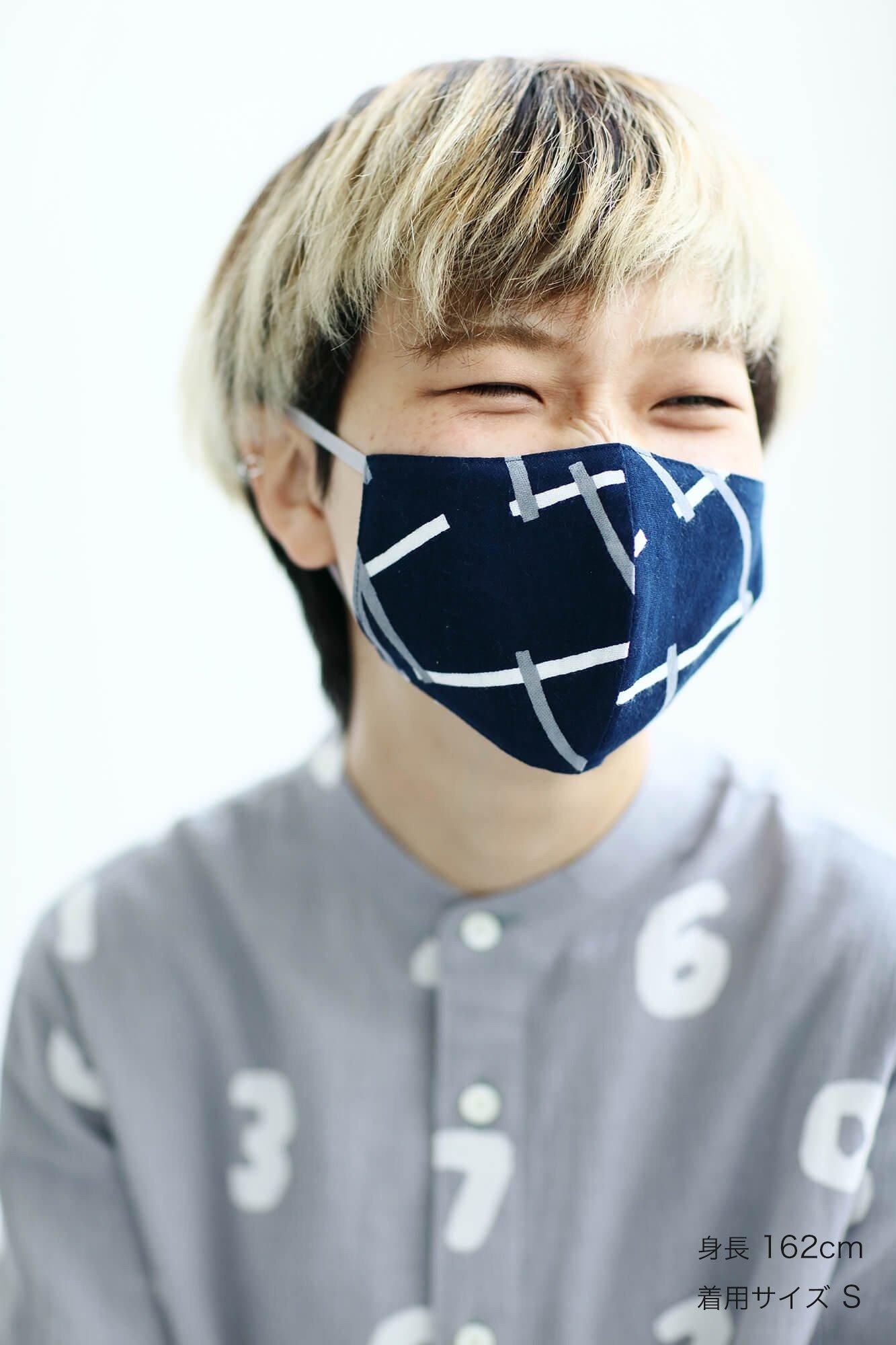 ◎【30%OFF】高島平織×高島縮棉圖案紋樣布口罩／鳶