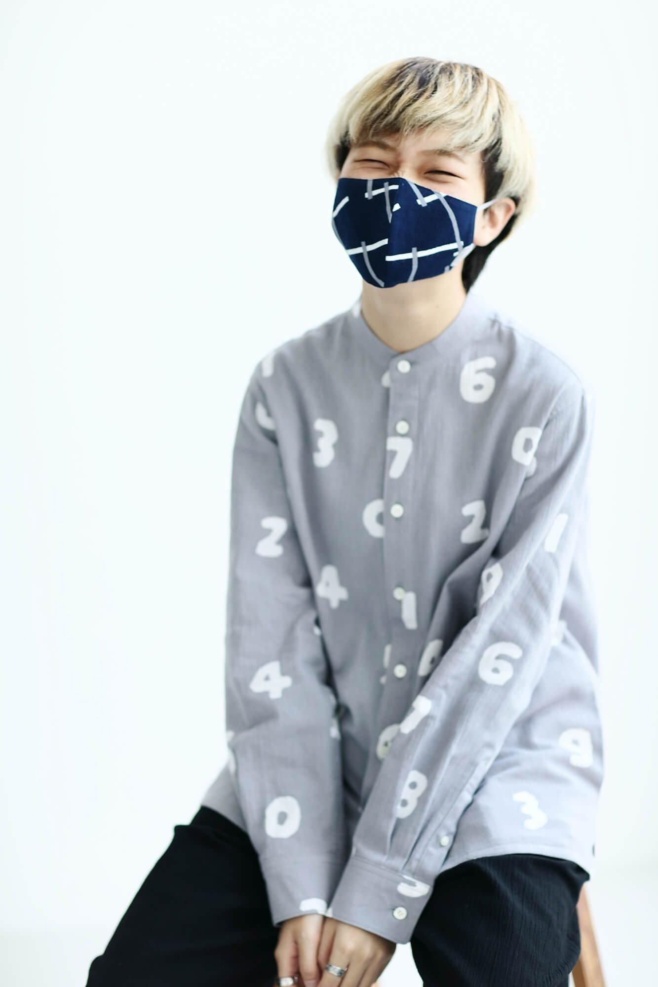 ◎【30%OFF】高島平織×高島縮棉圖案紋樣布口罩／鳶