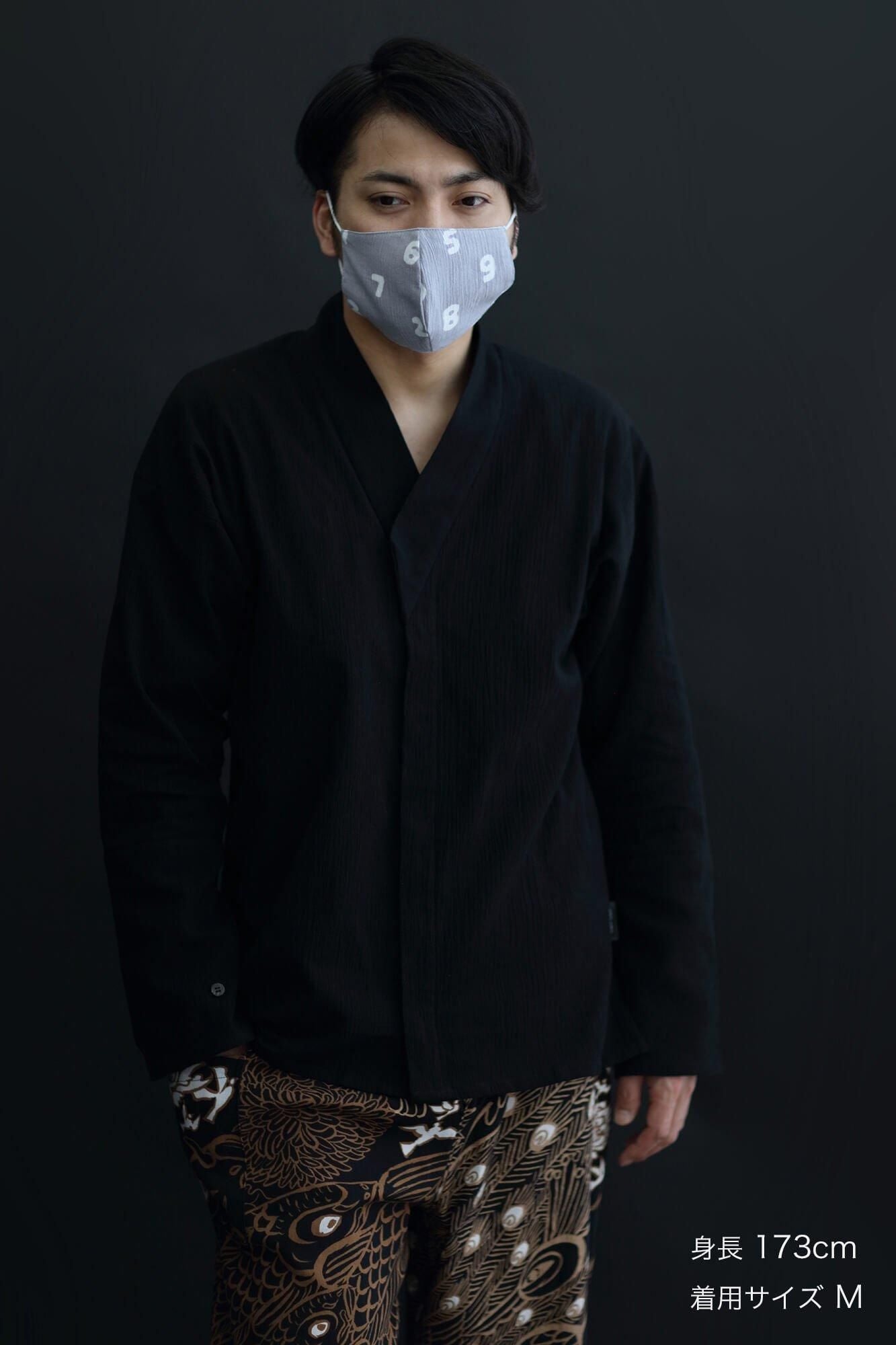 ◎【30%OFF】高島縮棉 圖案紋樣布口罩／SO-SU-U十數 淺灰色