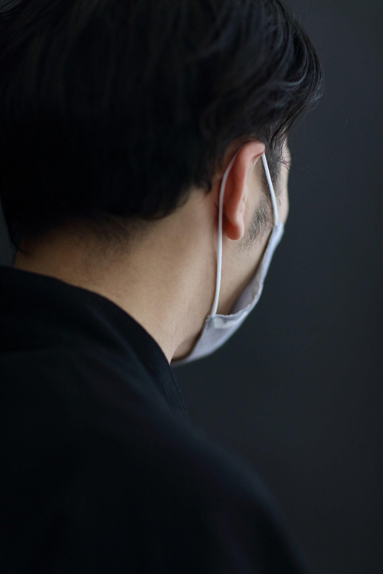 ◎【30%OFF】高島縮棉 圖案紋樣布口罩／SO-SU-U十數 淺灰色