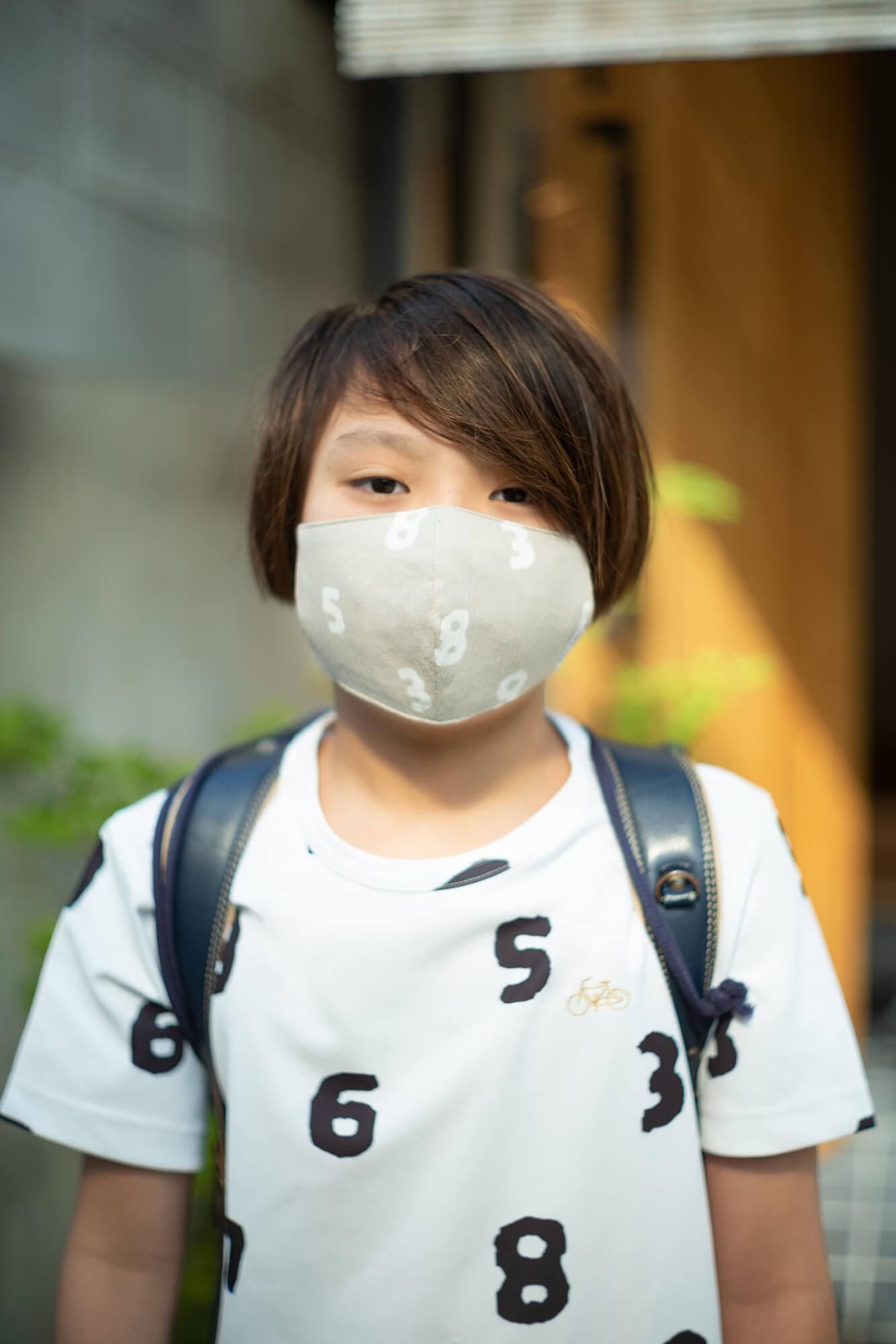 ◎【30%OFF】Chizimi Cotton Cotton Mask / SO-SU-U Beige