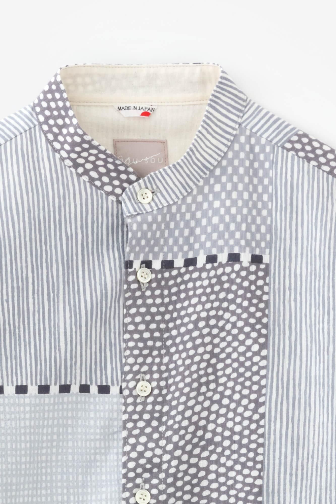 [仅在网上发售] Shiji Takashima 20/20 立领衬衫 SP/Magasane