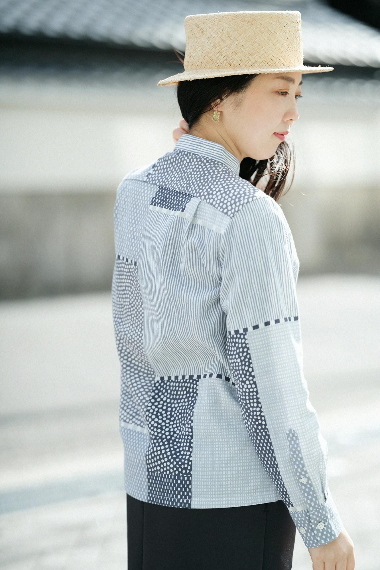 [仅在网上发售] Shiji Takashima 20/20 立领衬衫 SP/Magasane