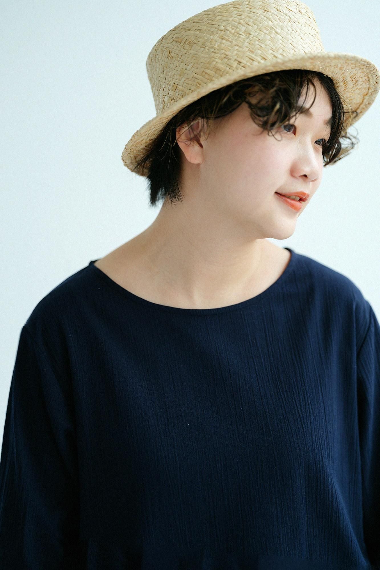 Chizimi Cotton 20/20 Long Sleeve Tunic / Dark Blue