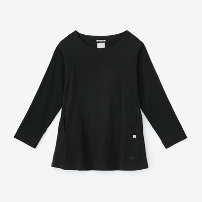 Chizimi Cotton 20/20 Long Sleeve Tunic / Black