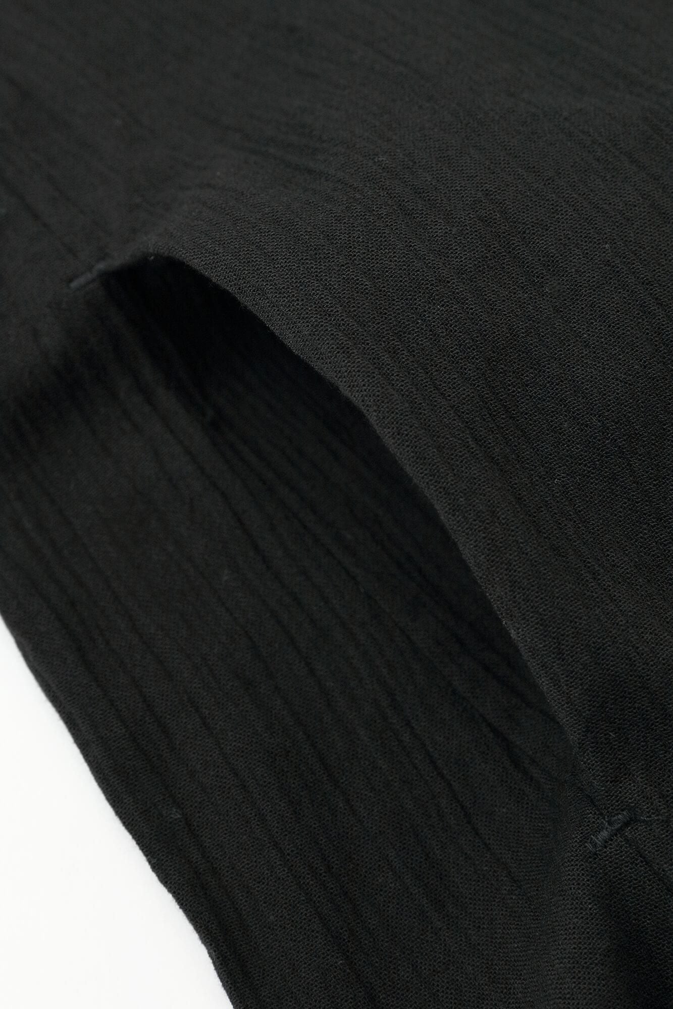 Chizimi Cotton 20/20 Long Sleeve Tunic / Black