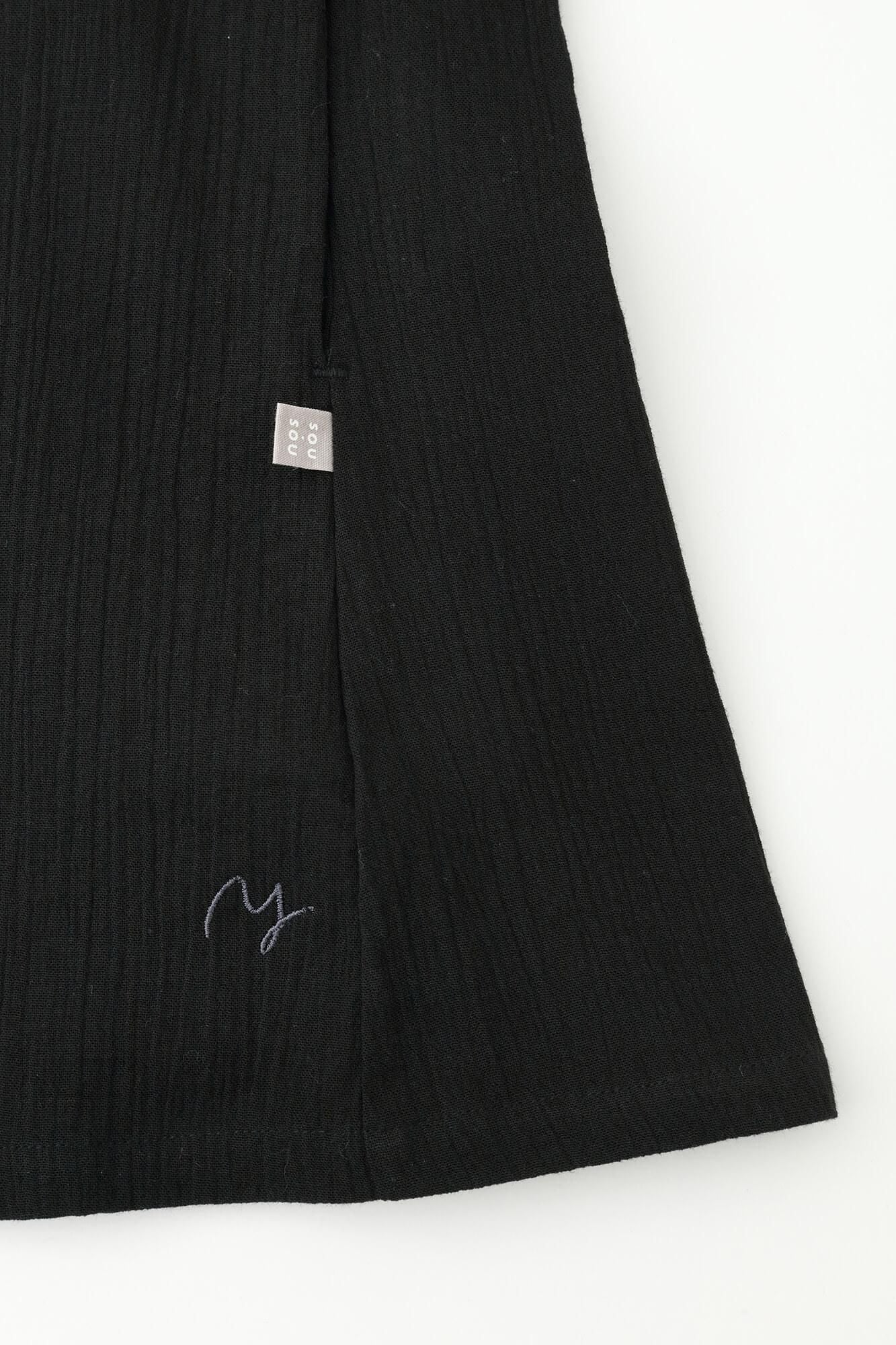 Chizimi Cotton 20/20 Long Sleeve Tunic / Black