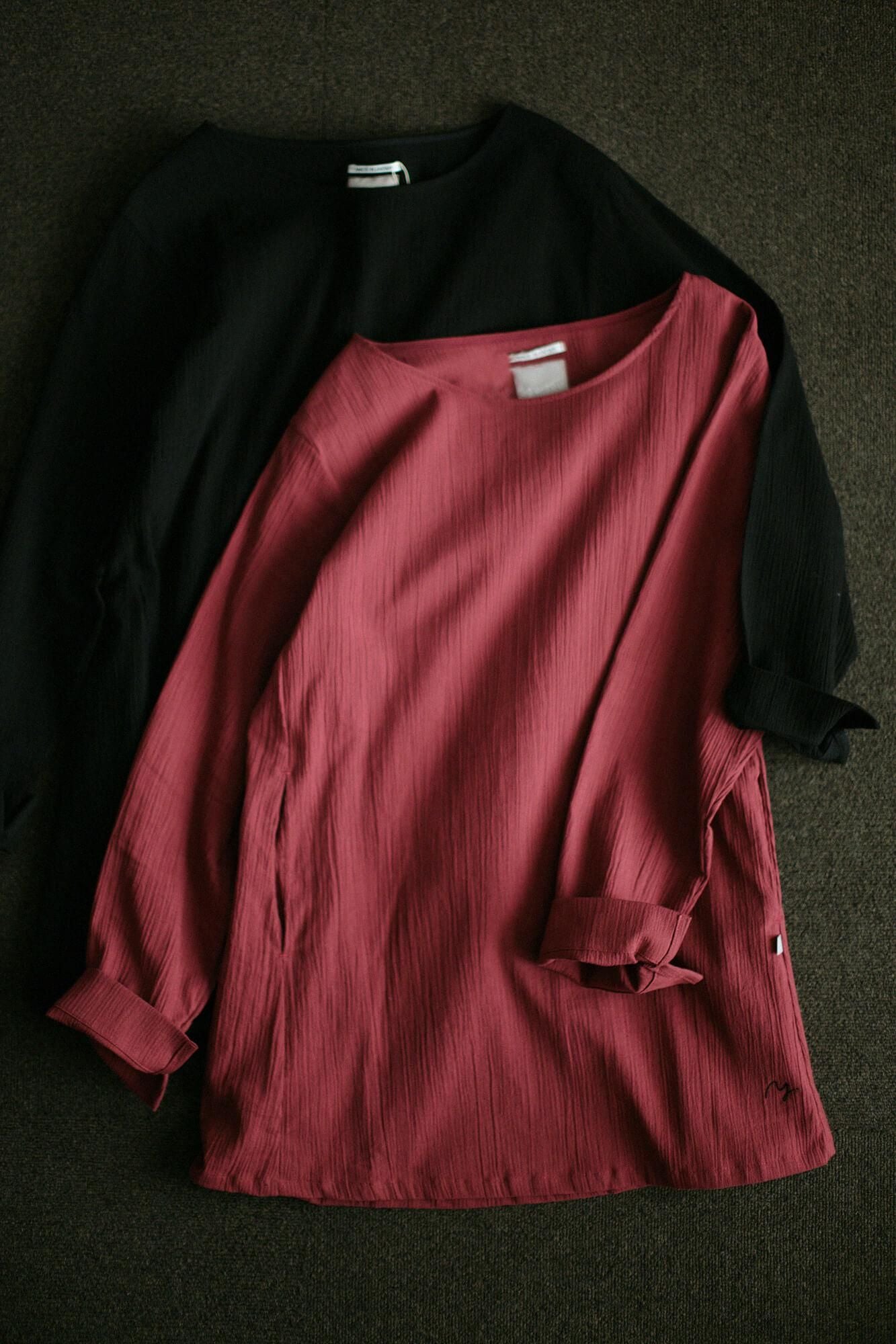 Chizimi Cotton 20/20 Long Sleeve Tunic / Black