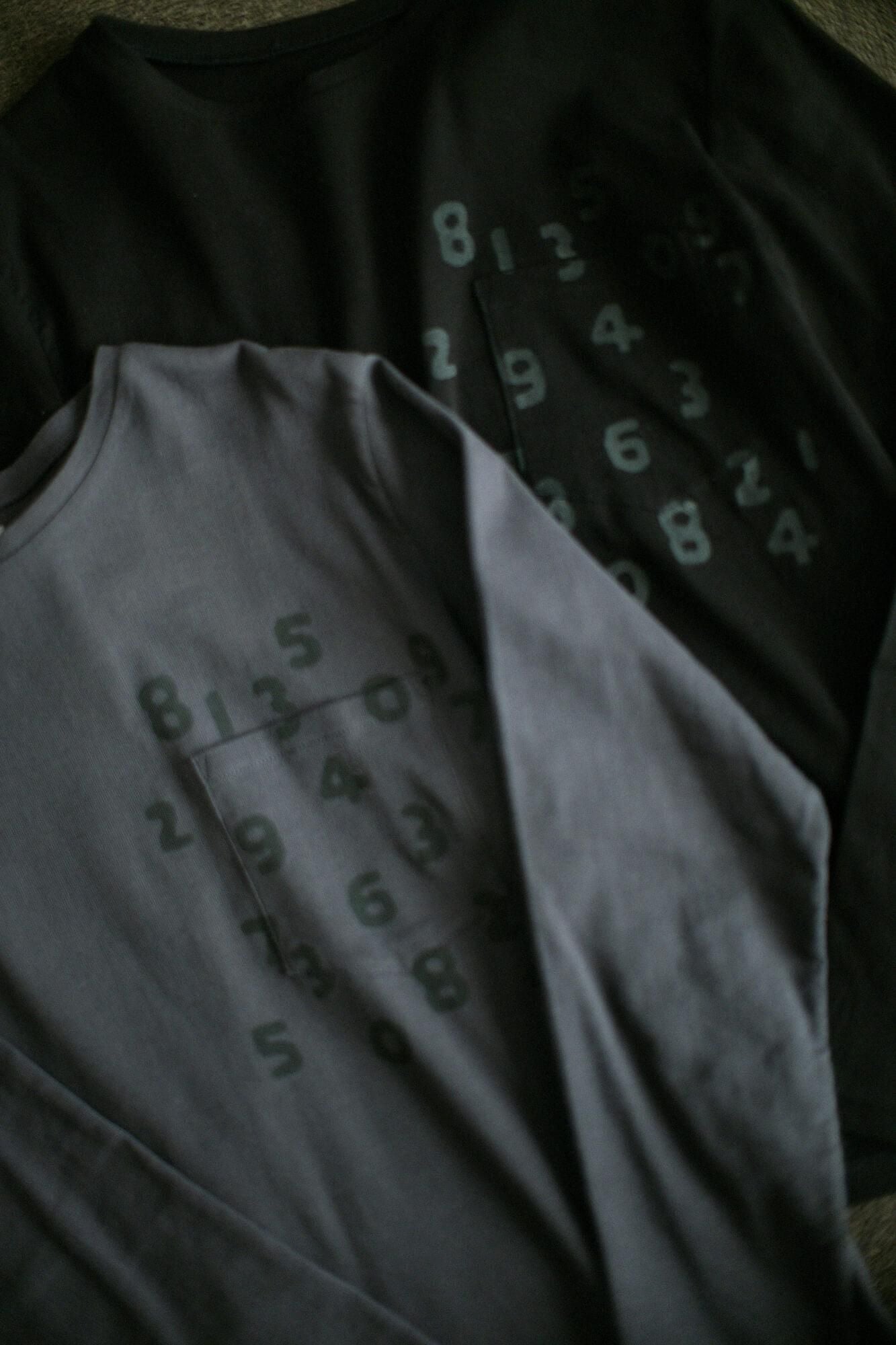 타카시마치지미 40/40 긴 소매포켓 T셔츠／짙은 회색(키나 마리) xSO-SU-U콘