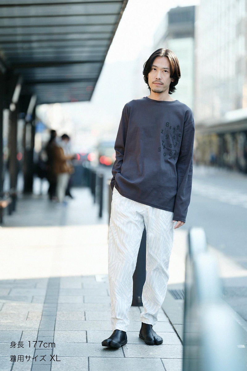 타카시마치지미 긴 소매포켓 T셔츠