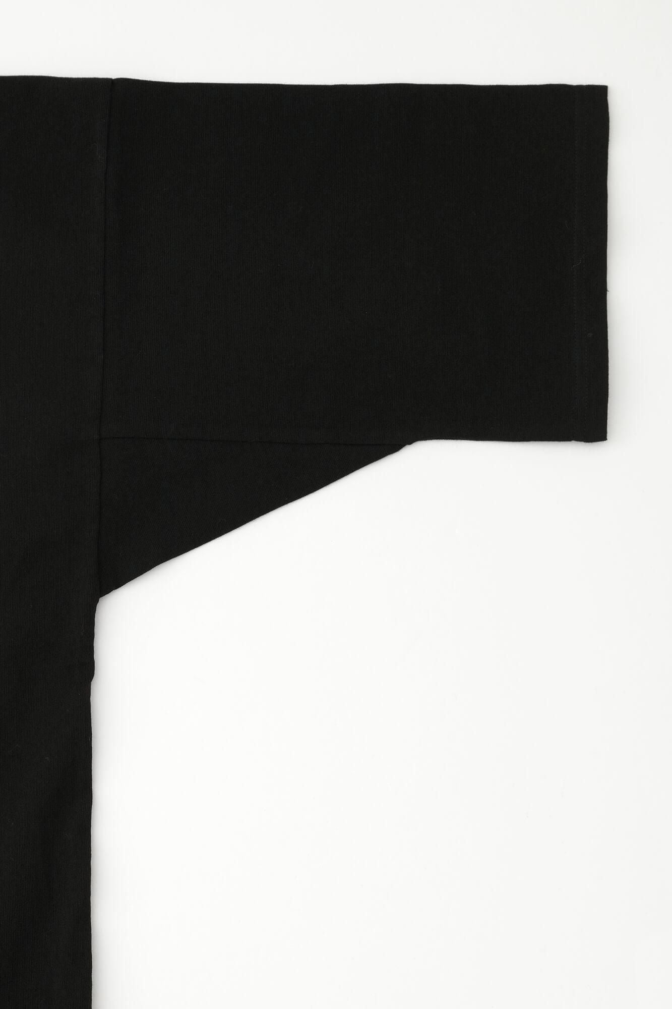 Chizimi Cotton 40/40 Fubi Kimono Inner Shirt / Black