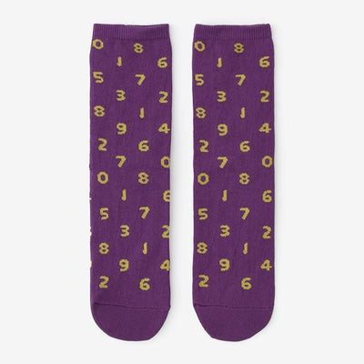 Round Toe Tabi Socks (Mid-calf)／SO-SU-U Reddish Purple