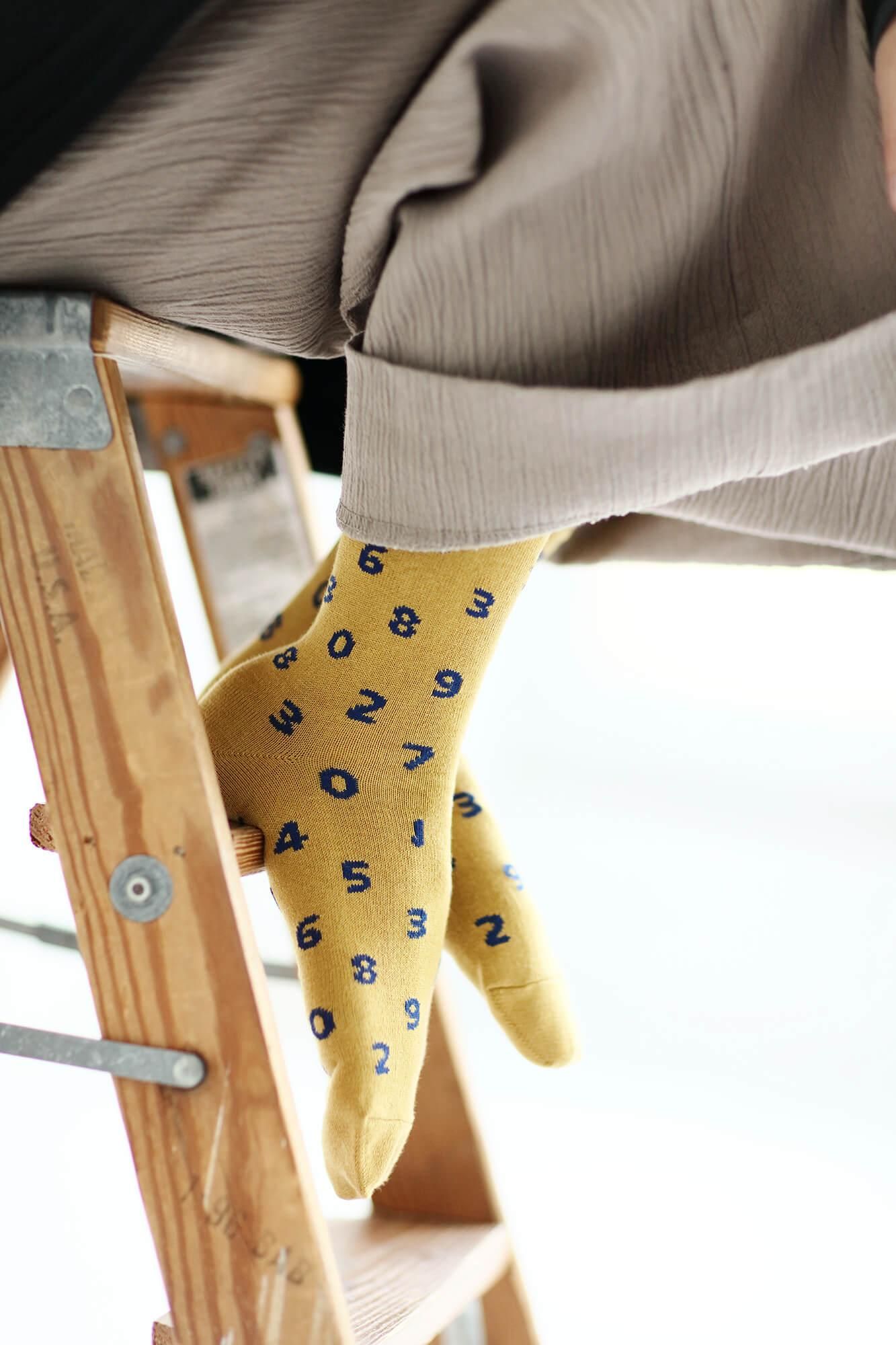 사키마루 타비양말(정상 길이)/SO-SU-U 겨자색